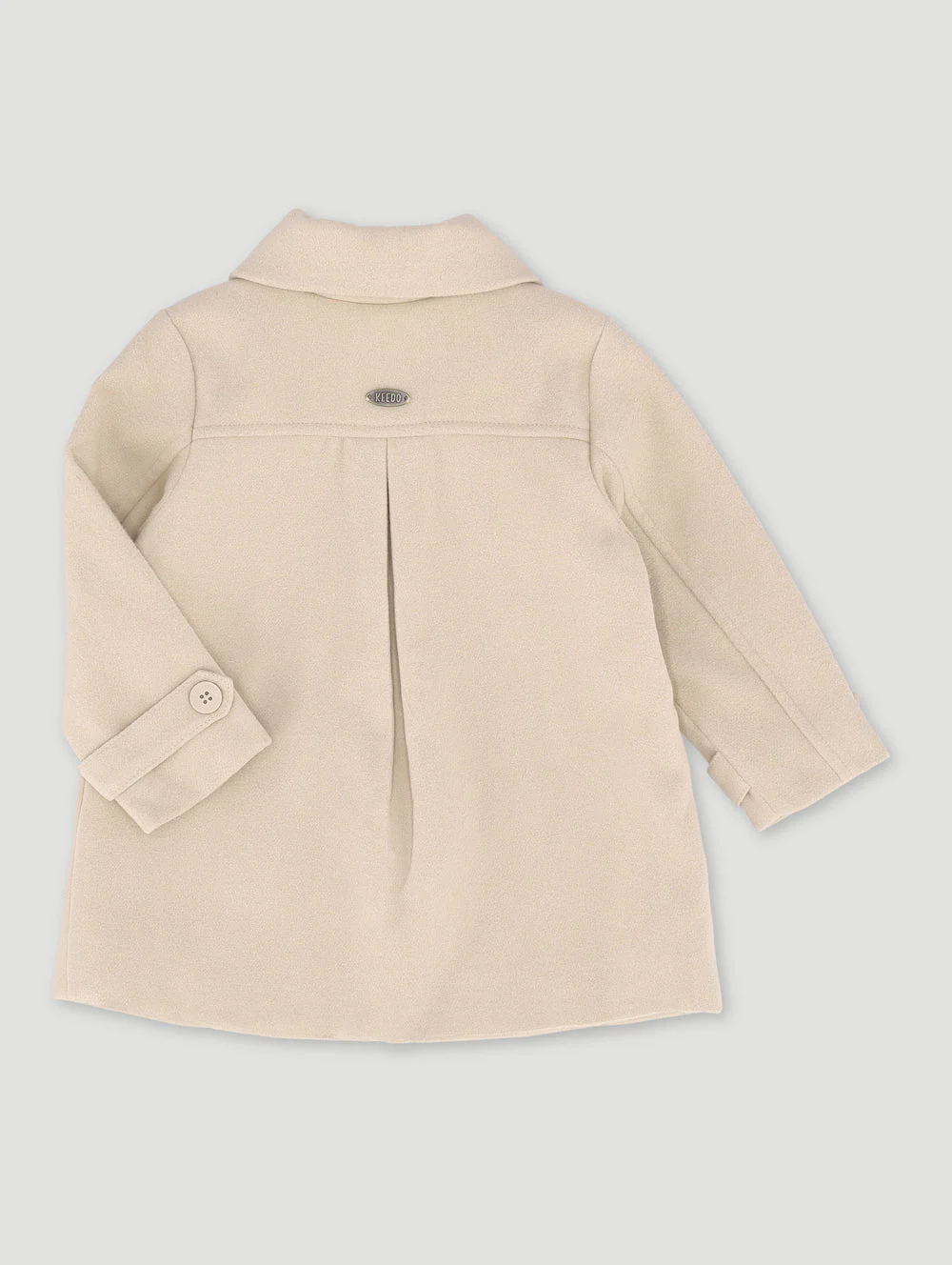 Baby Girls Melton Coat - Tan - Image 2