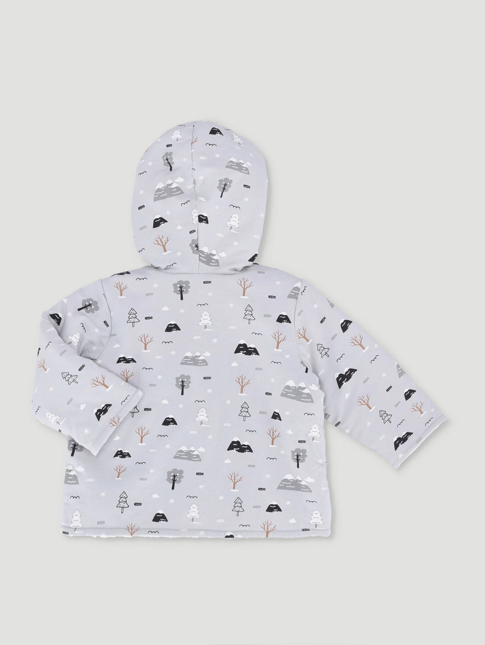 Keedo Baby Girls Snow Forest Soft Jacket - Grey - Image 2