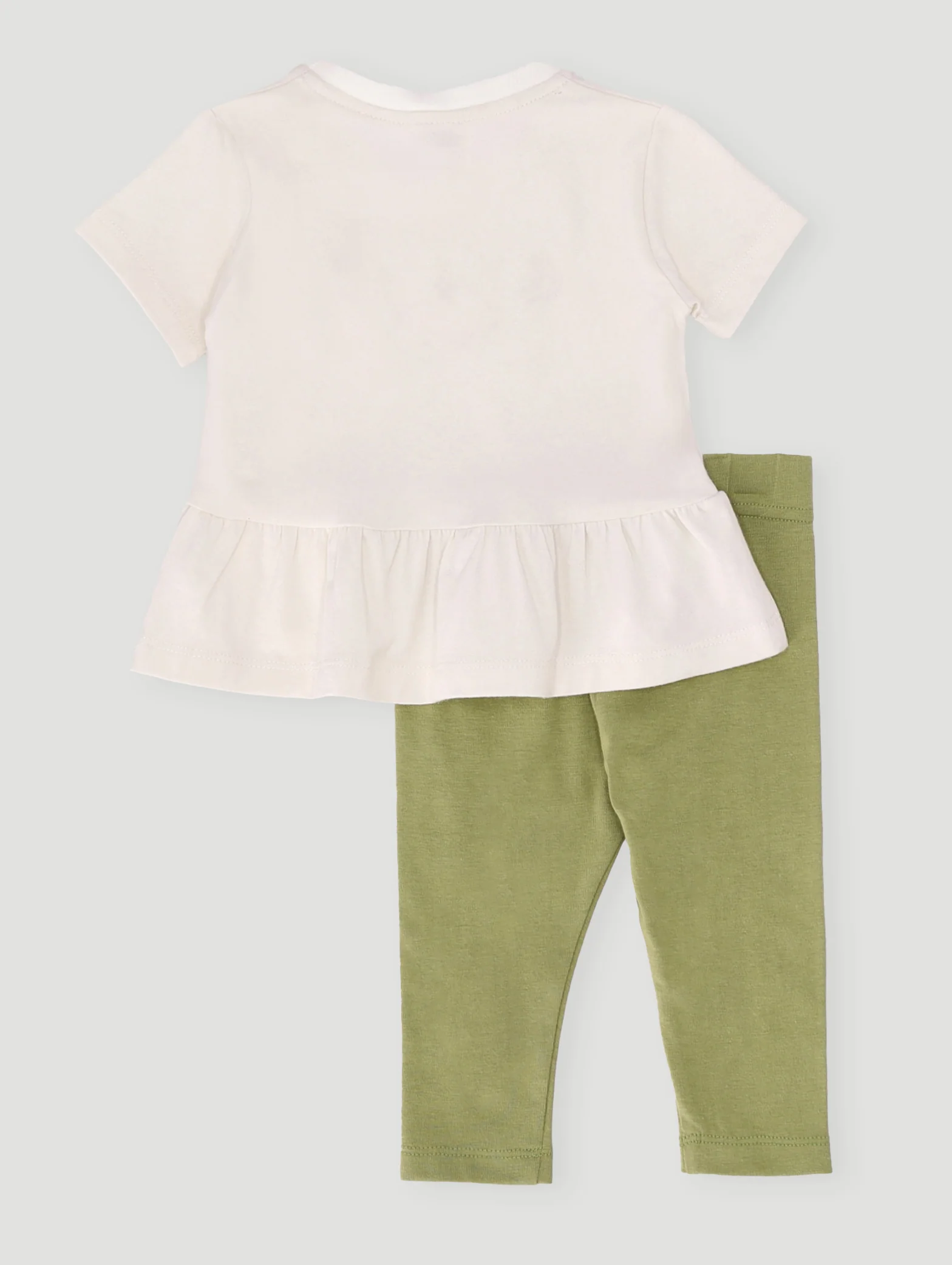Keedo Baby Girls Top & Legging Set - Cream - Image 2