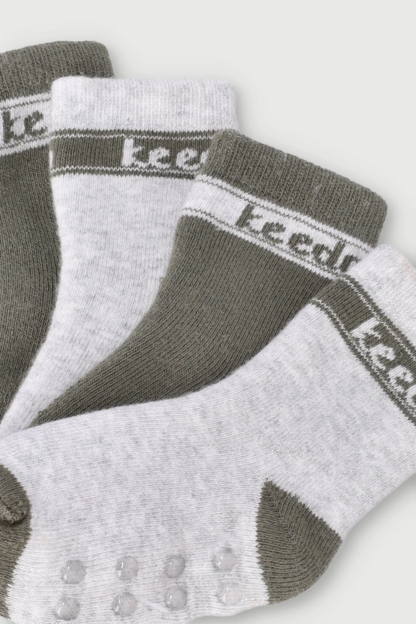 Keedo Boys 2 Pack Toweling Socks - Grey Melange - Image 2