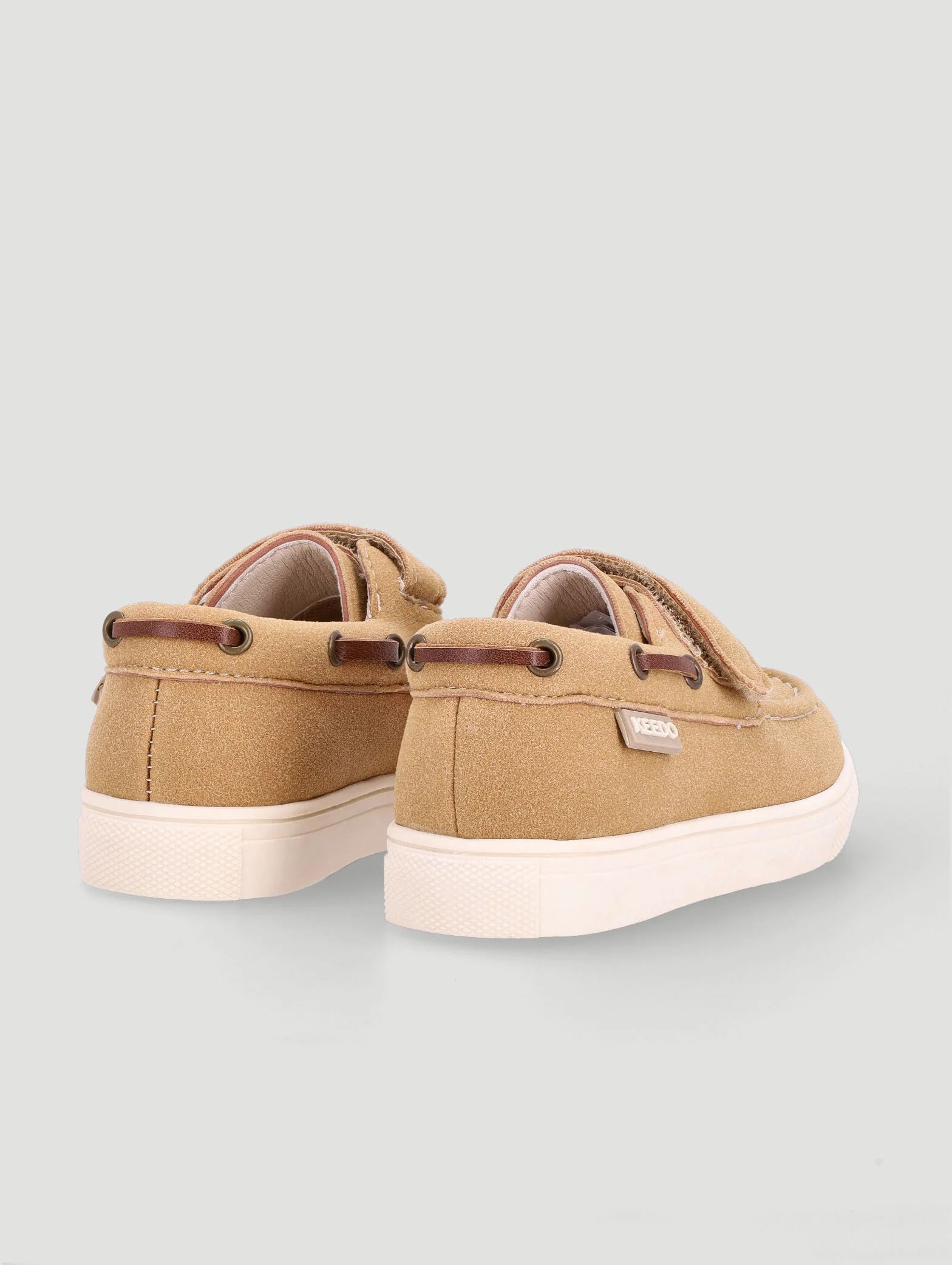 Keedo Boys Boat Shoe - Taupe - Image 2