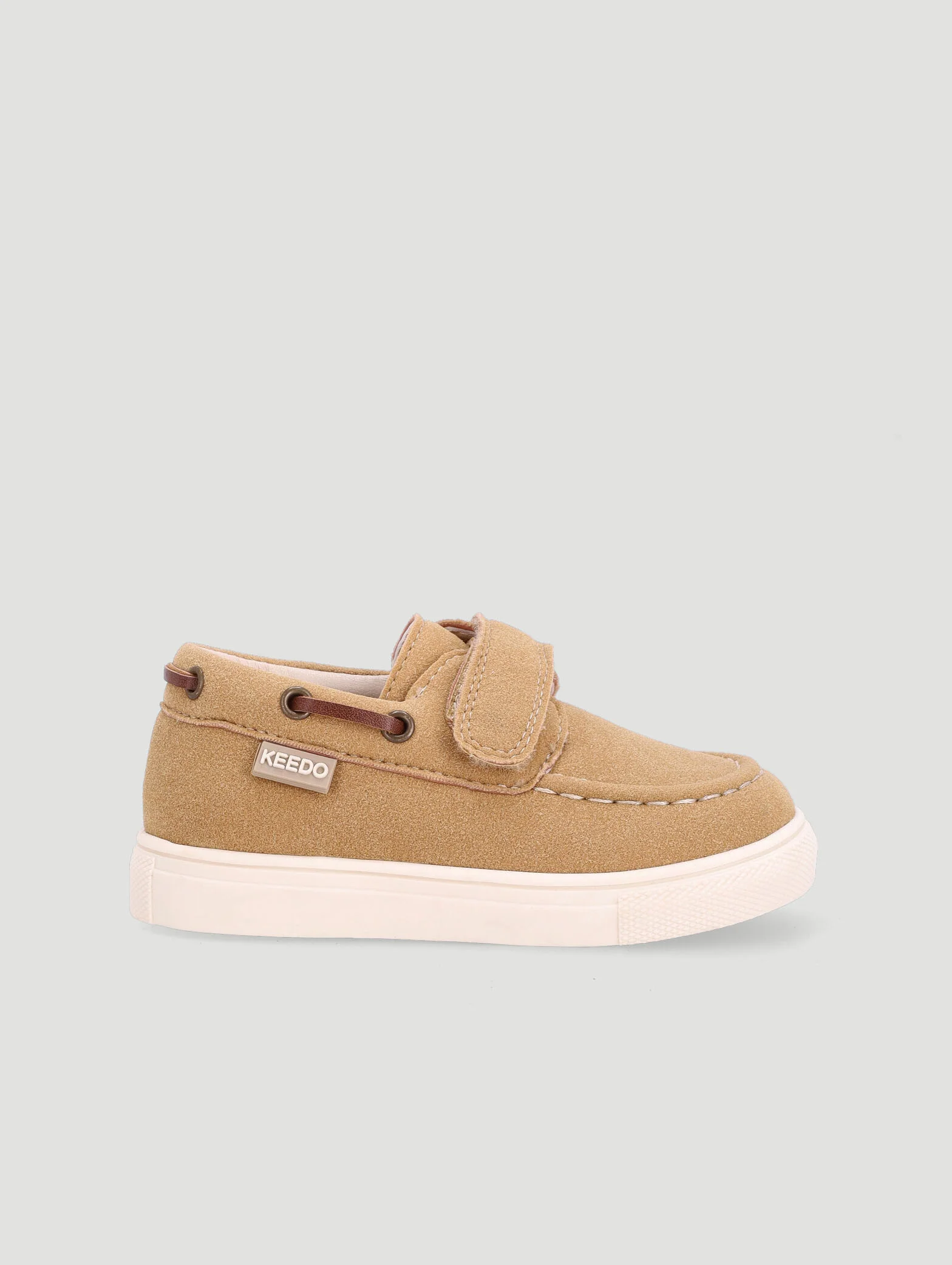 Keedo Boys Boat Shoe - Taupe - Image 4