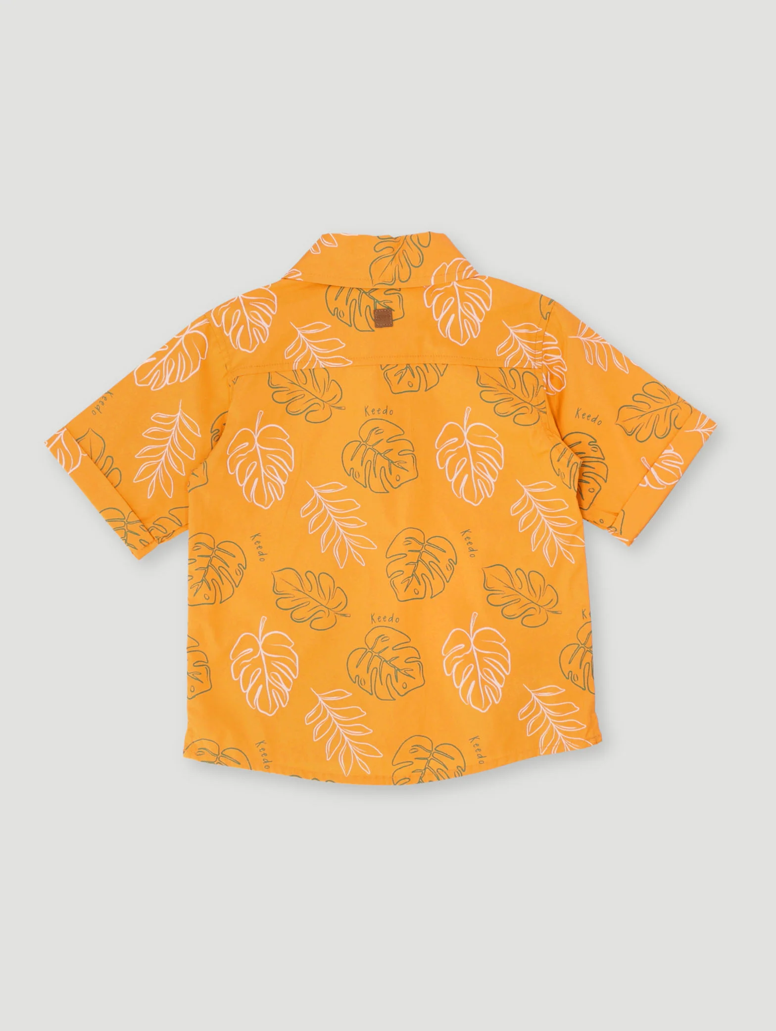 Keedo Boys Foliage Shirt - Mustard - Image 2