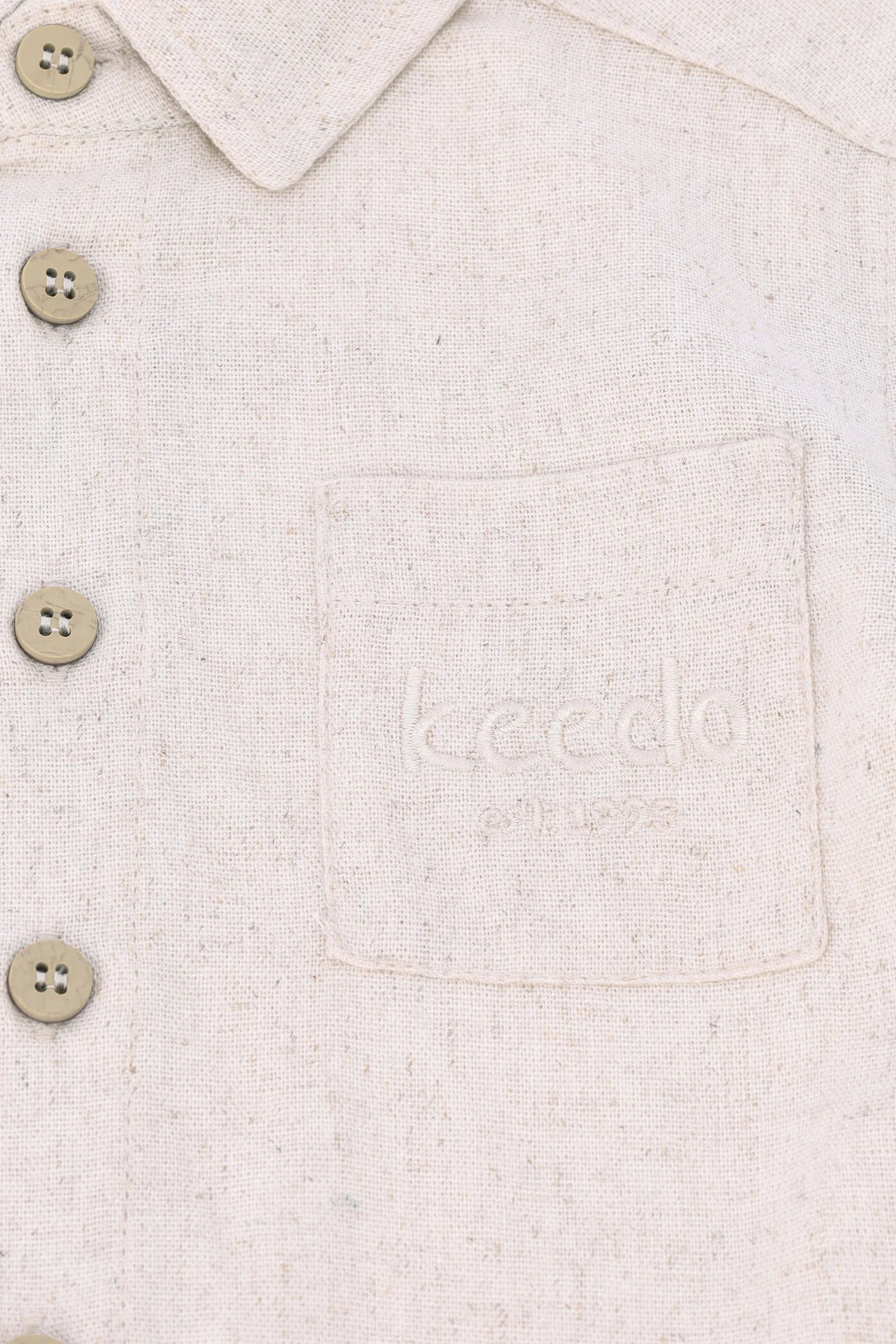 Keedo Boys Formal Shirt - Oatmeal - Image 2