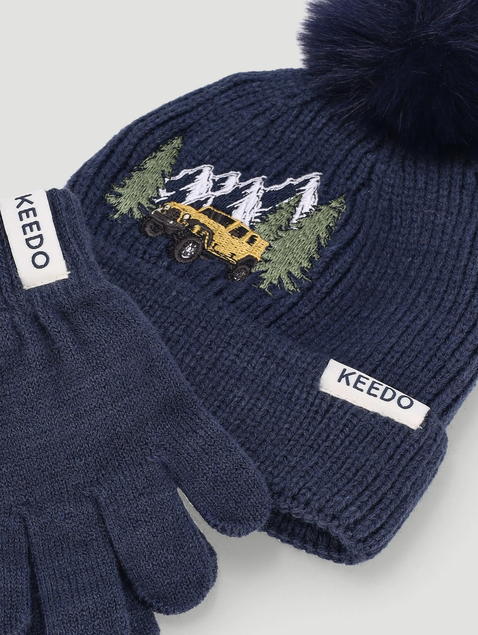 Keedo Boys Kitted Beanie & Glove Set - Image 3