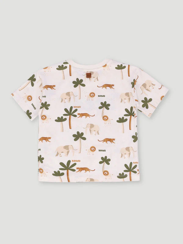Keedo Boys Safari Fashion Tee - Cream - Image 2