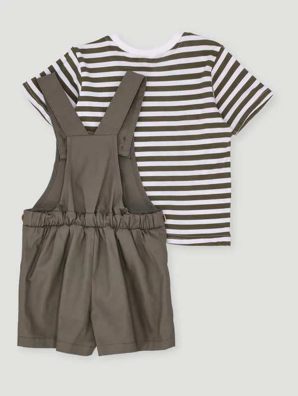 Keedo Boys Stripe Dungi Set - Fatigue - Image 2