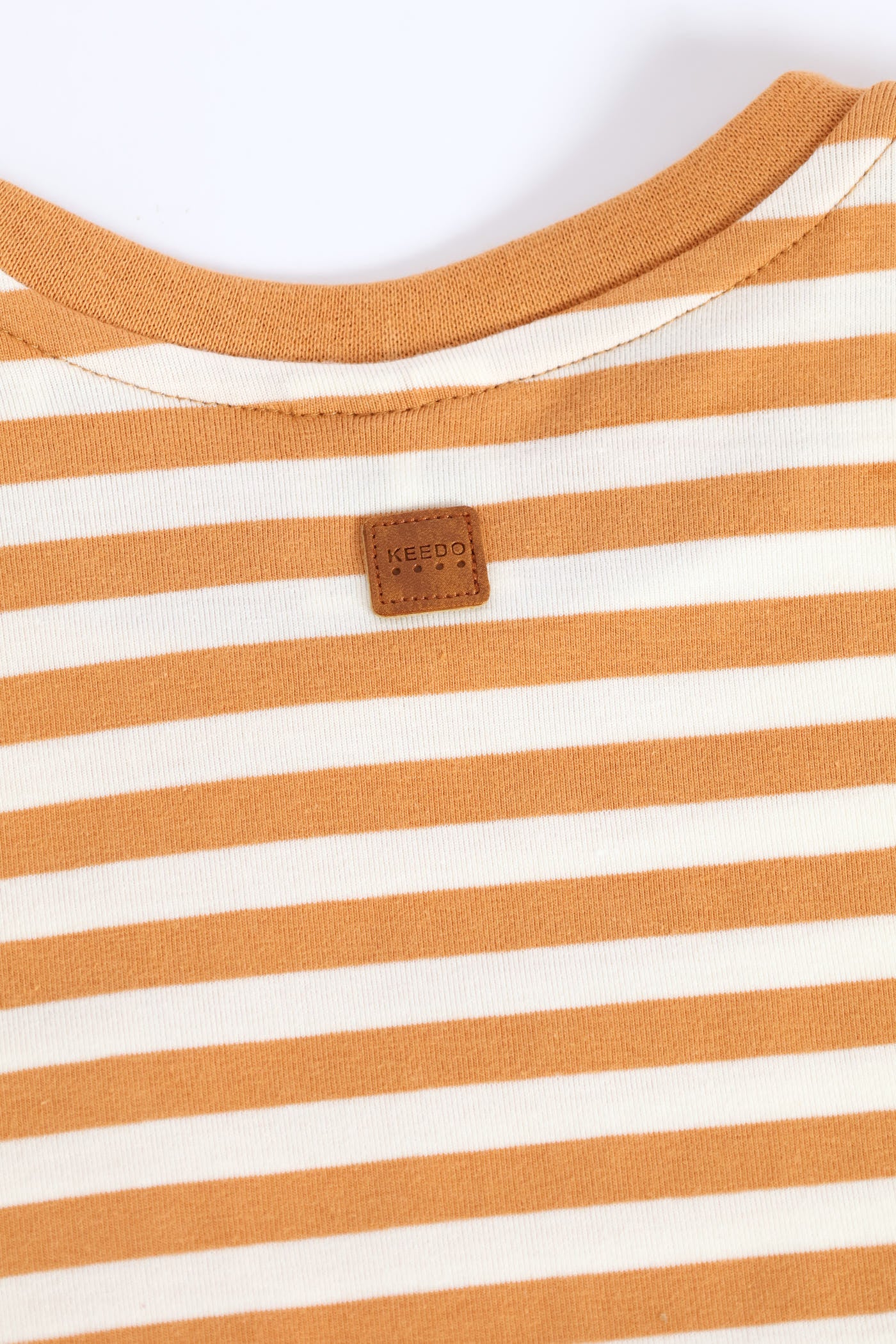 Keedo Boys Stripe Fashion Tee - Biscuit - Image 4