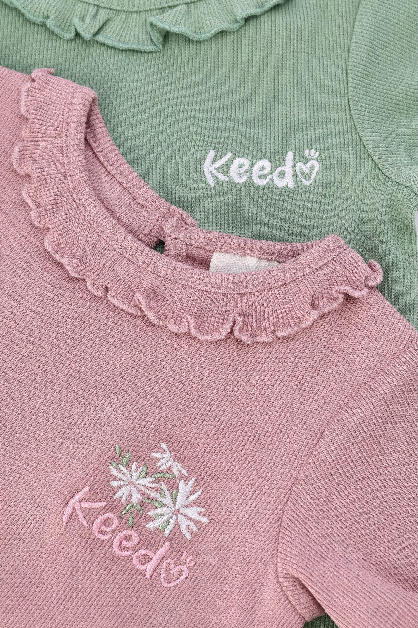 Keedo Girls 2 Pack Tees - Multi - Image 3