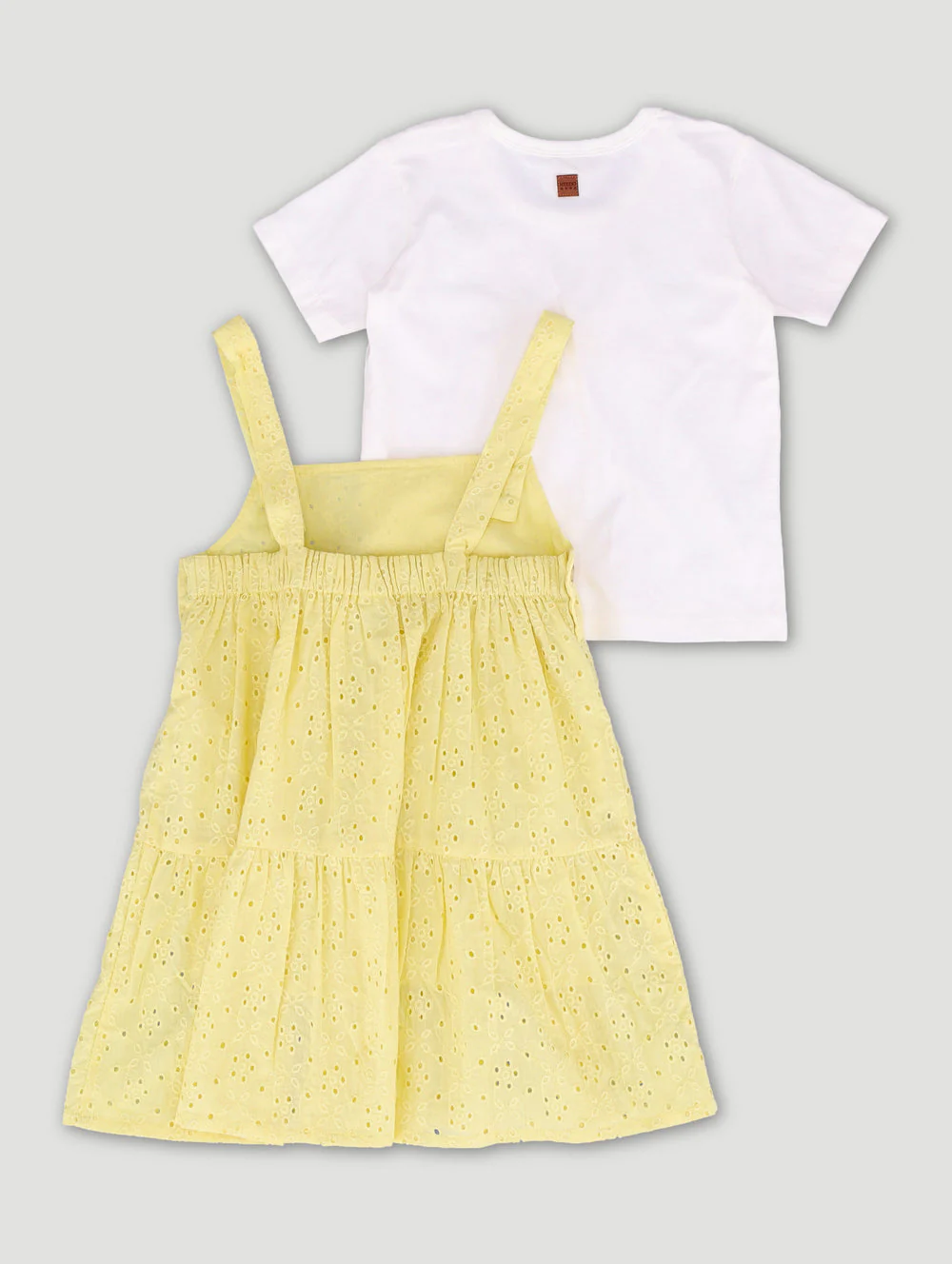 Keedo Girls Anglaise Pinni Dress - Yellow - Image 2