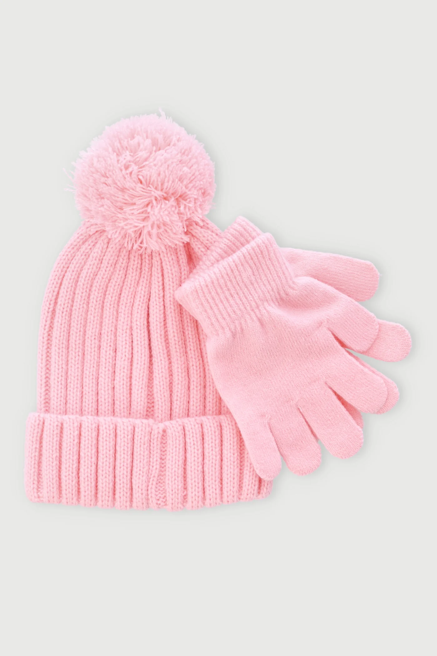 Keedo Girls Beanie & Glove Set - Pink - Image 2