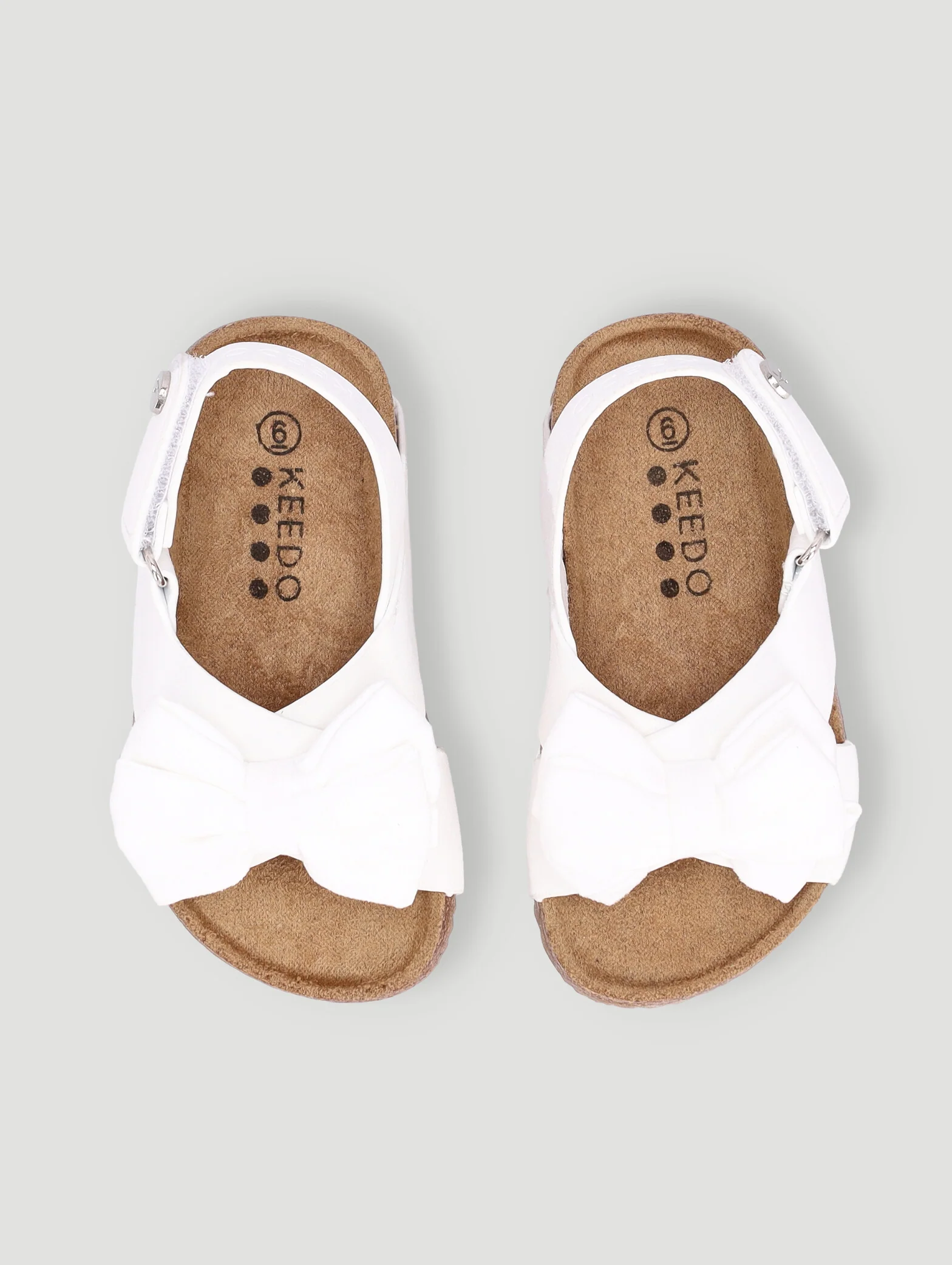 Keedo Girls Bow Adventure Sandal - White - Image 3