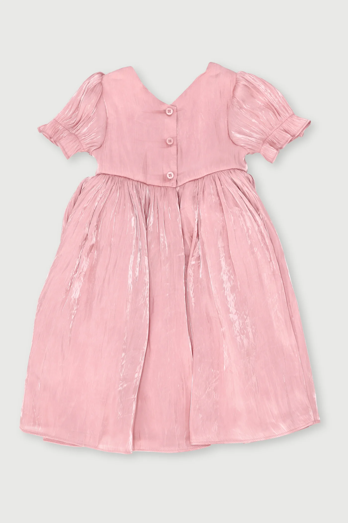 Keedo Girls Chiffon Satin Dress - Dusty Pink - Image 2
