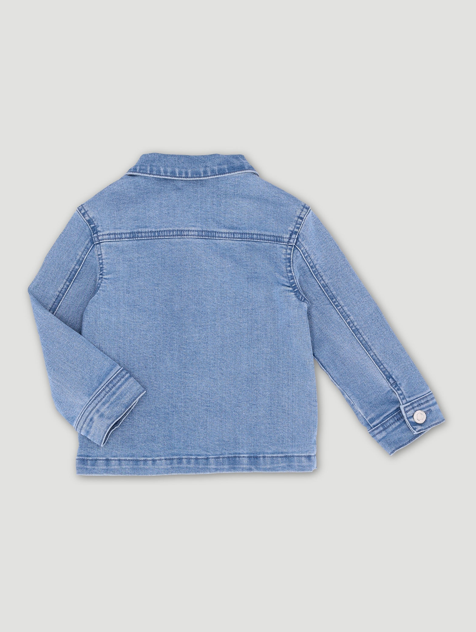 Keedo Girls Denim Shacket - Blue - Image 2