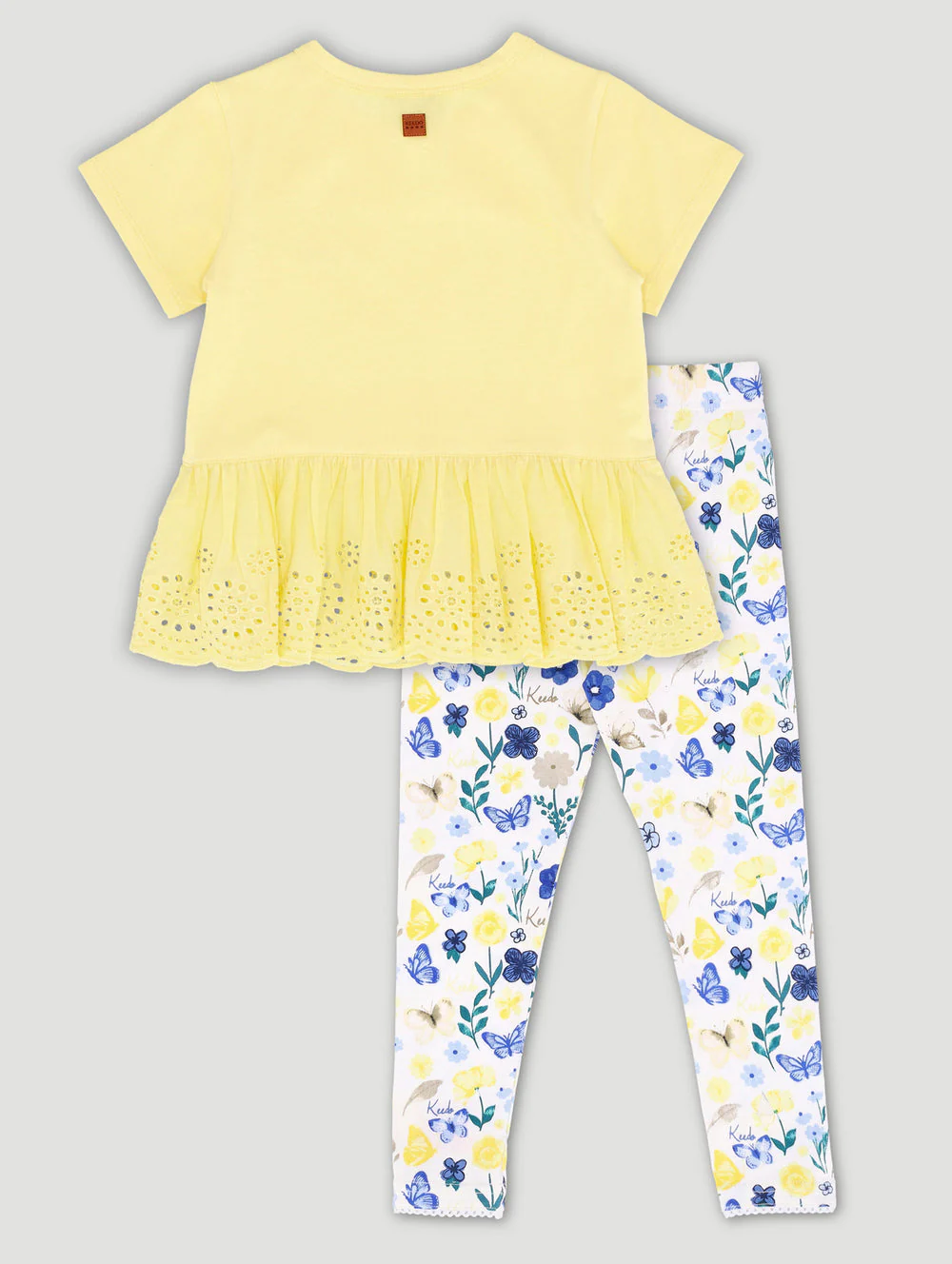 Keedo Girls Florescence Top And Legging Set - Yellow - Image 2