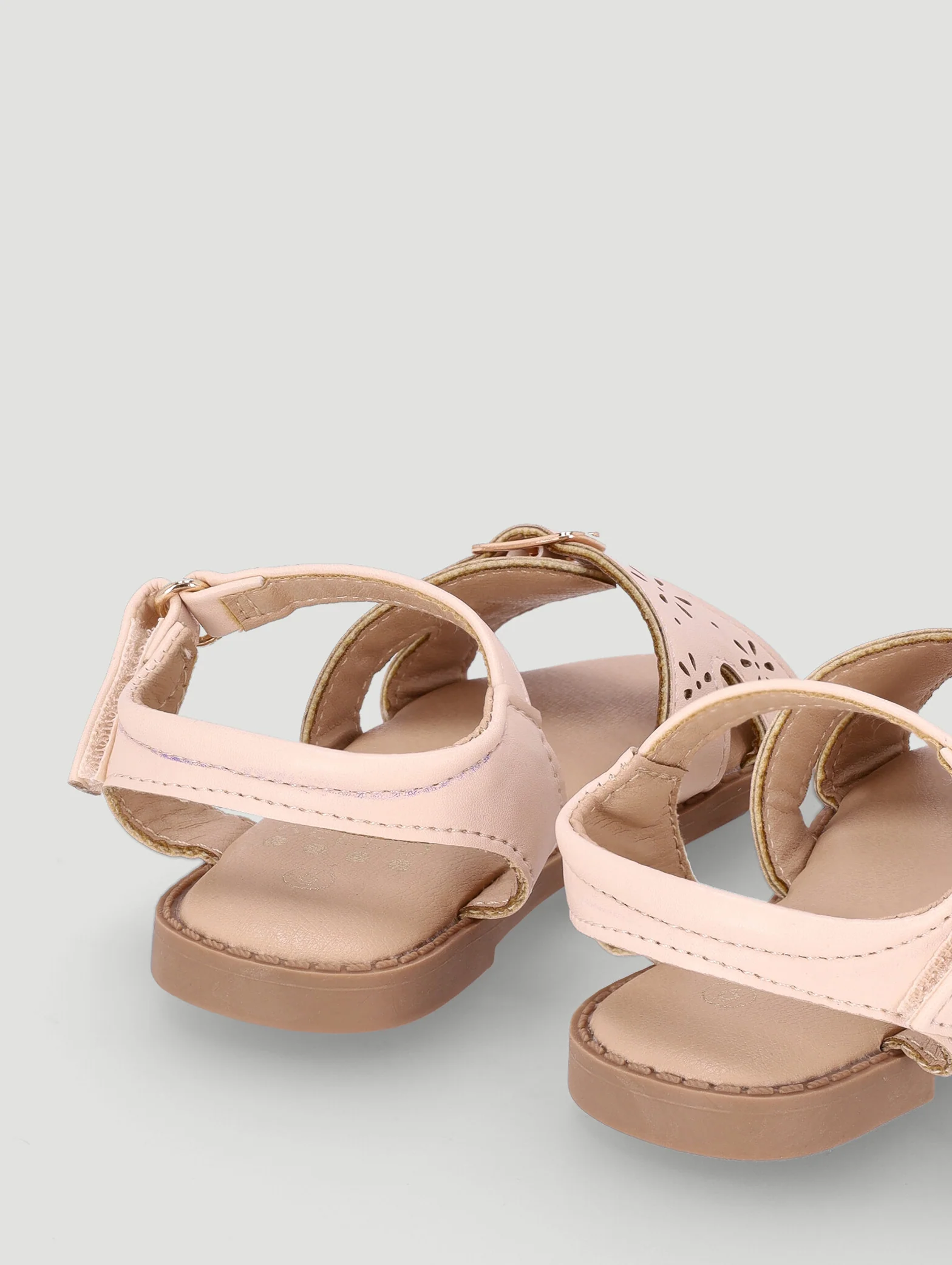Keedo Girls Flower Cutout Sandal - Cream - Image 2