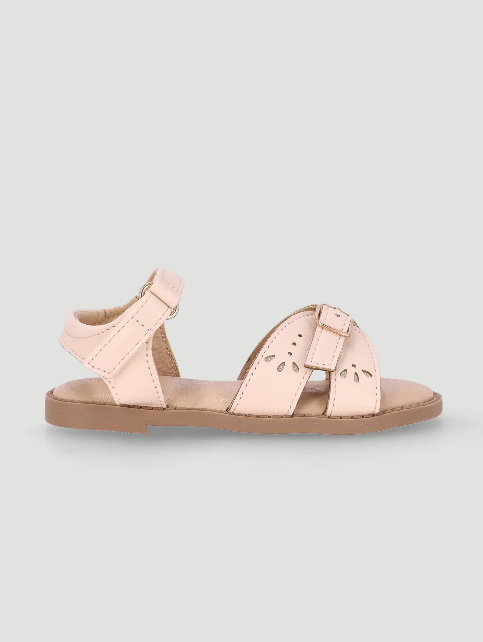 Keedo Girls Flower Cutout Sandal - Cream - Image 4