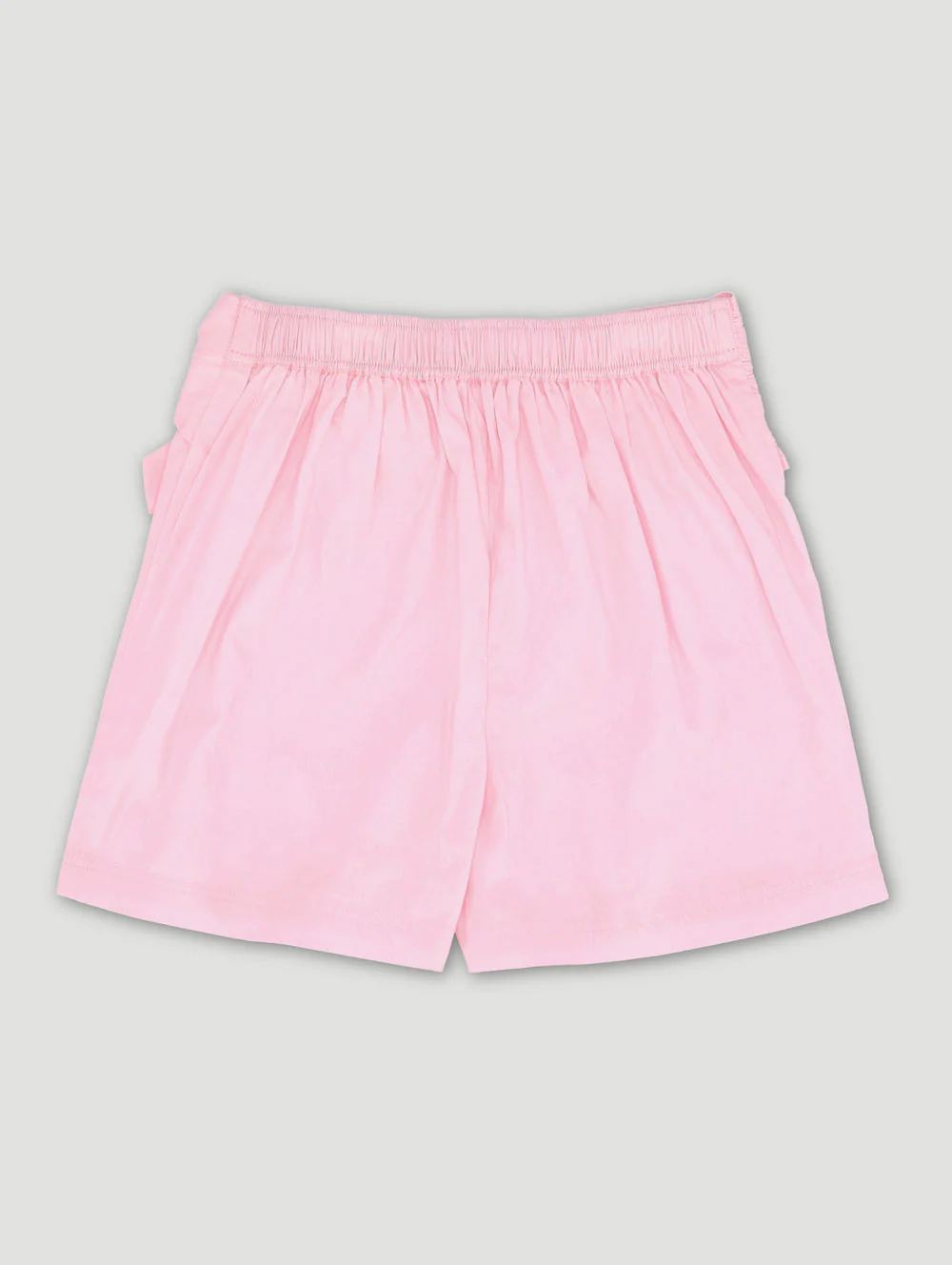 Girls Pink Poplin Knot Short - Image 2
