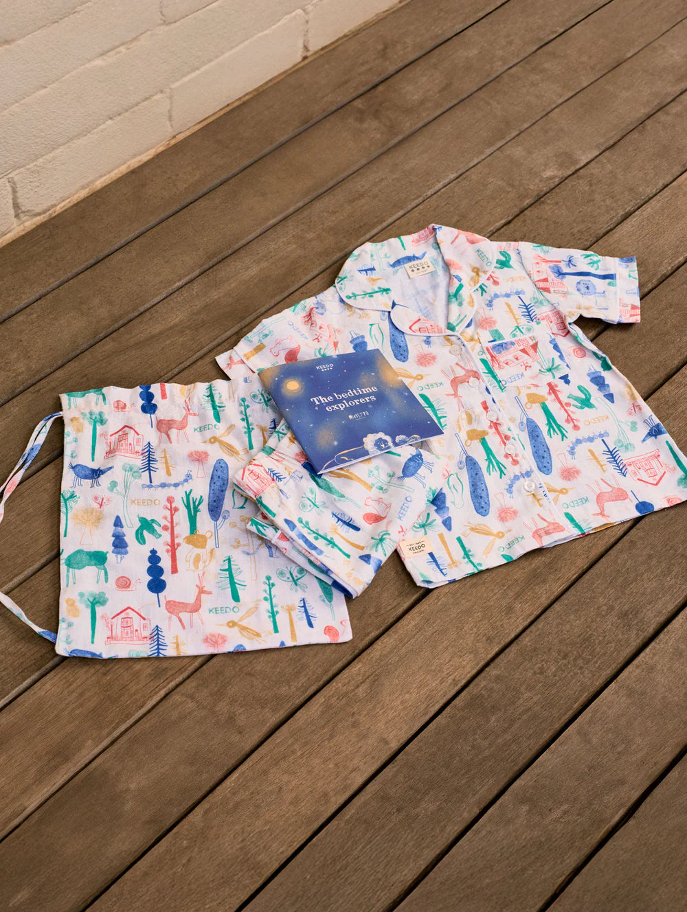 Keedo Kids Musseto Sleepwear Set - White - Image 2
