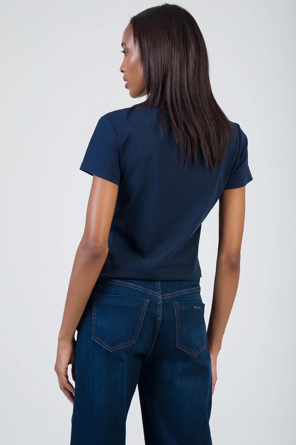 Keep It Cool Raised Pearl Regular T-Shirt - Navy - Image 3