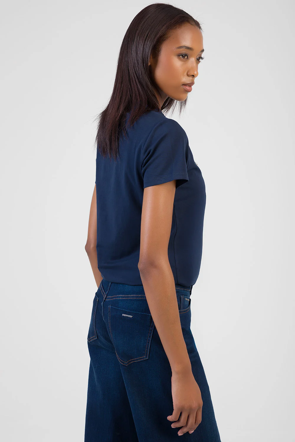 Keep It Cool Raised Pearl Regular T-Shirt - Navy - Image 5