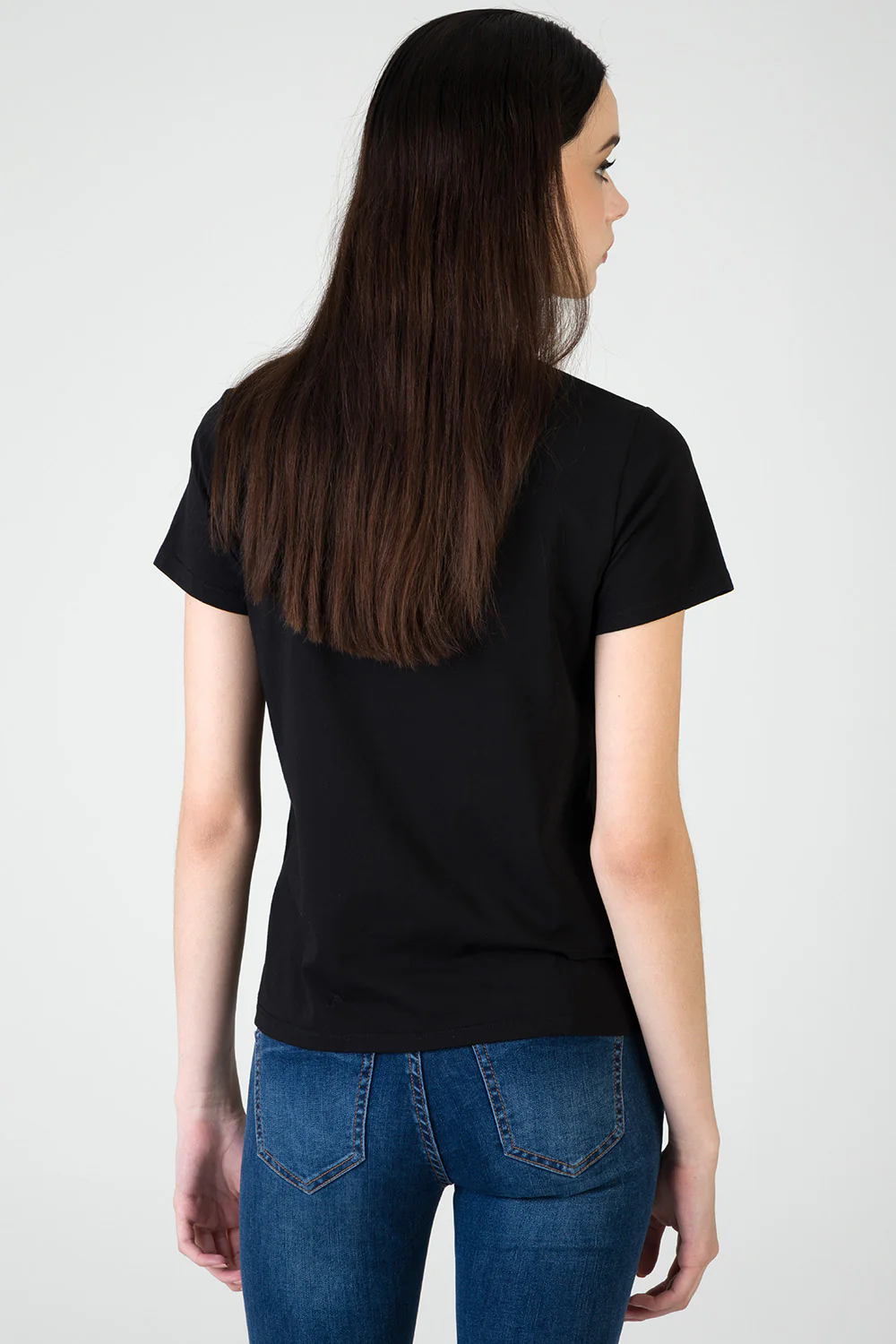 Keep It Cool: Regular T-Shirt With Raised Pearl Detail - Black - Image 5