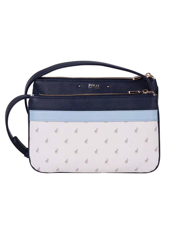 Kensington Double Pocket Sling Bag - Blue - Image 4