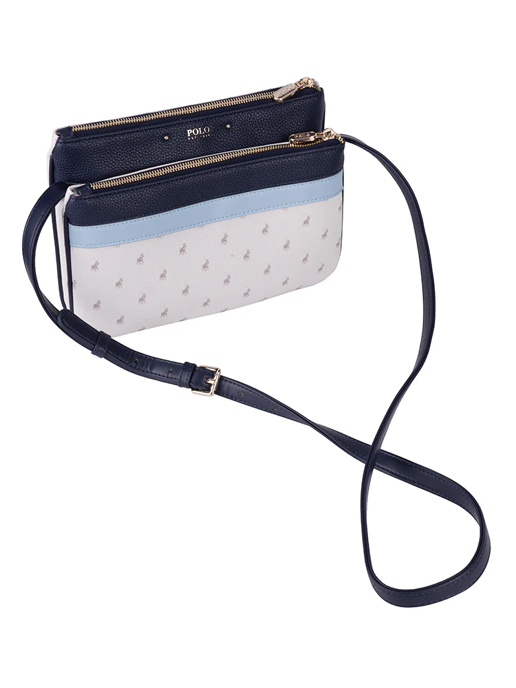 Kensington Double Pocket Sling Bag - Blue - Image 7