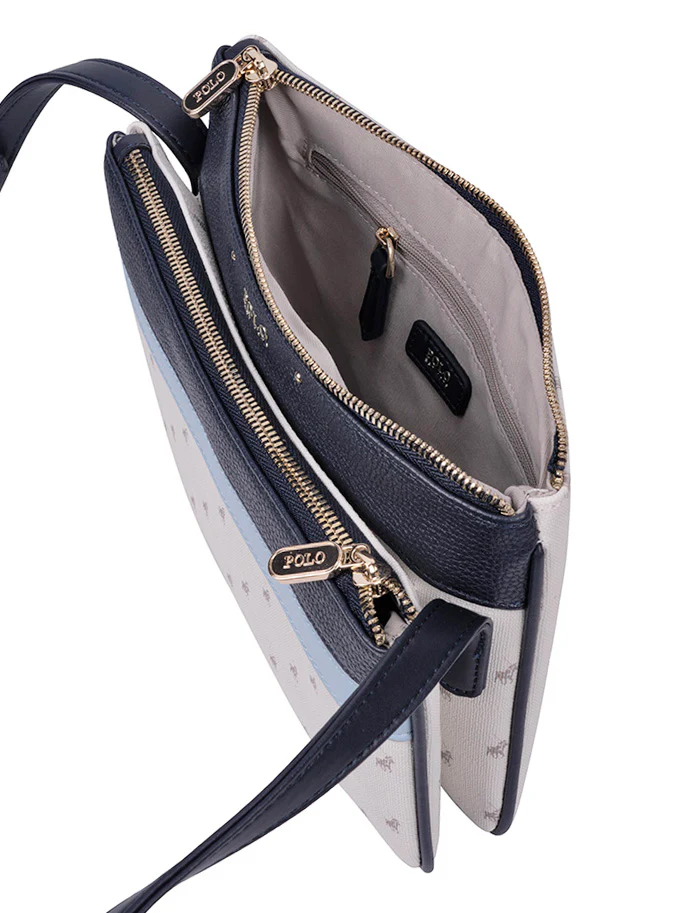 Kensington Double Pocket Sling Bag - Blue - Image 8