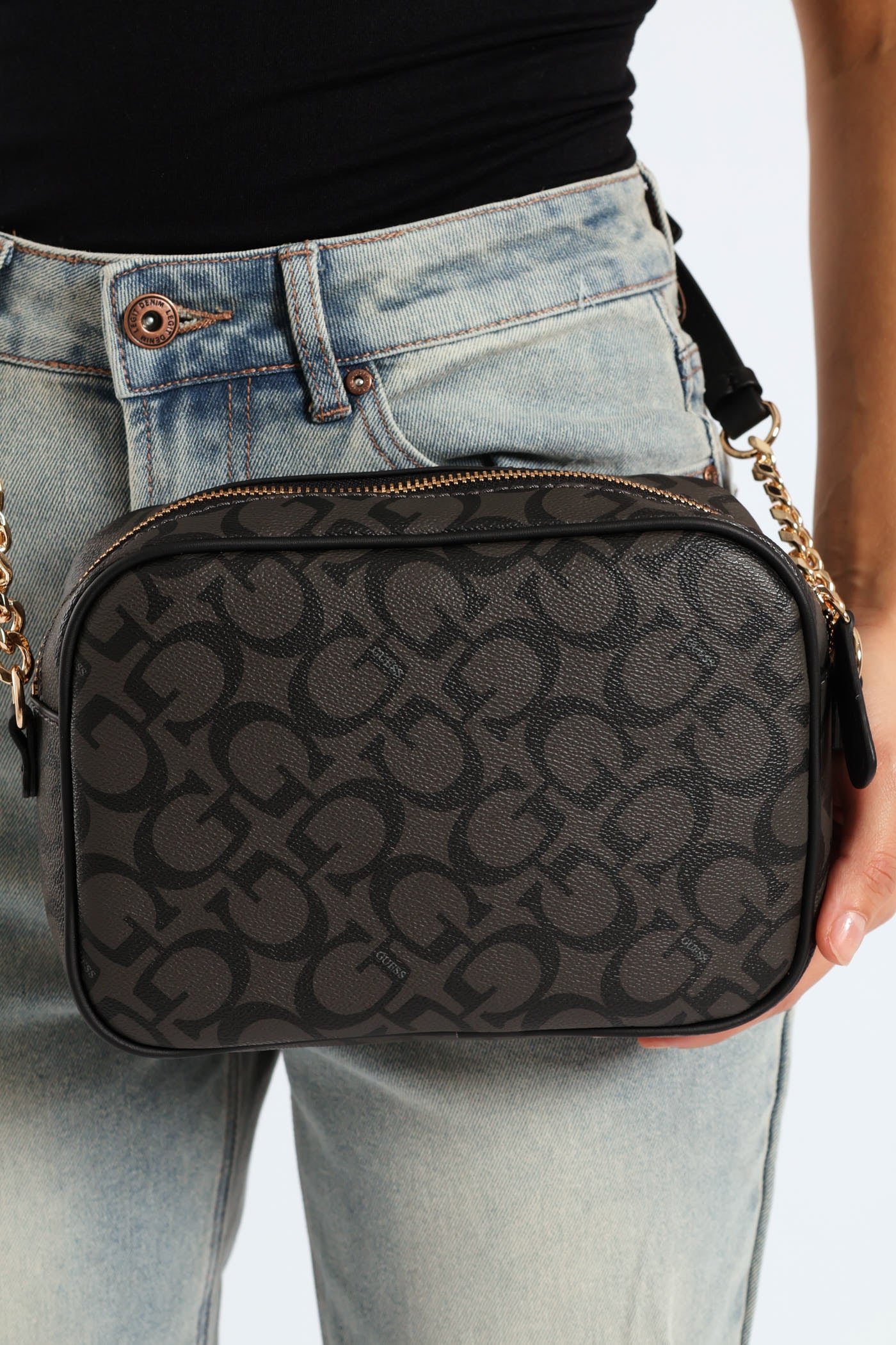 Kerry Crossbody Top Zip Bag - Charcoal - Image 4