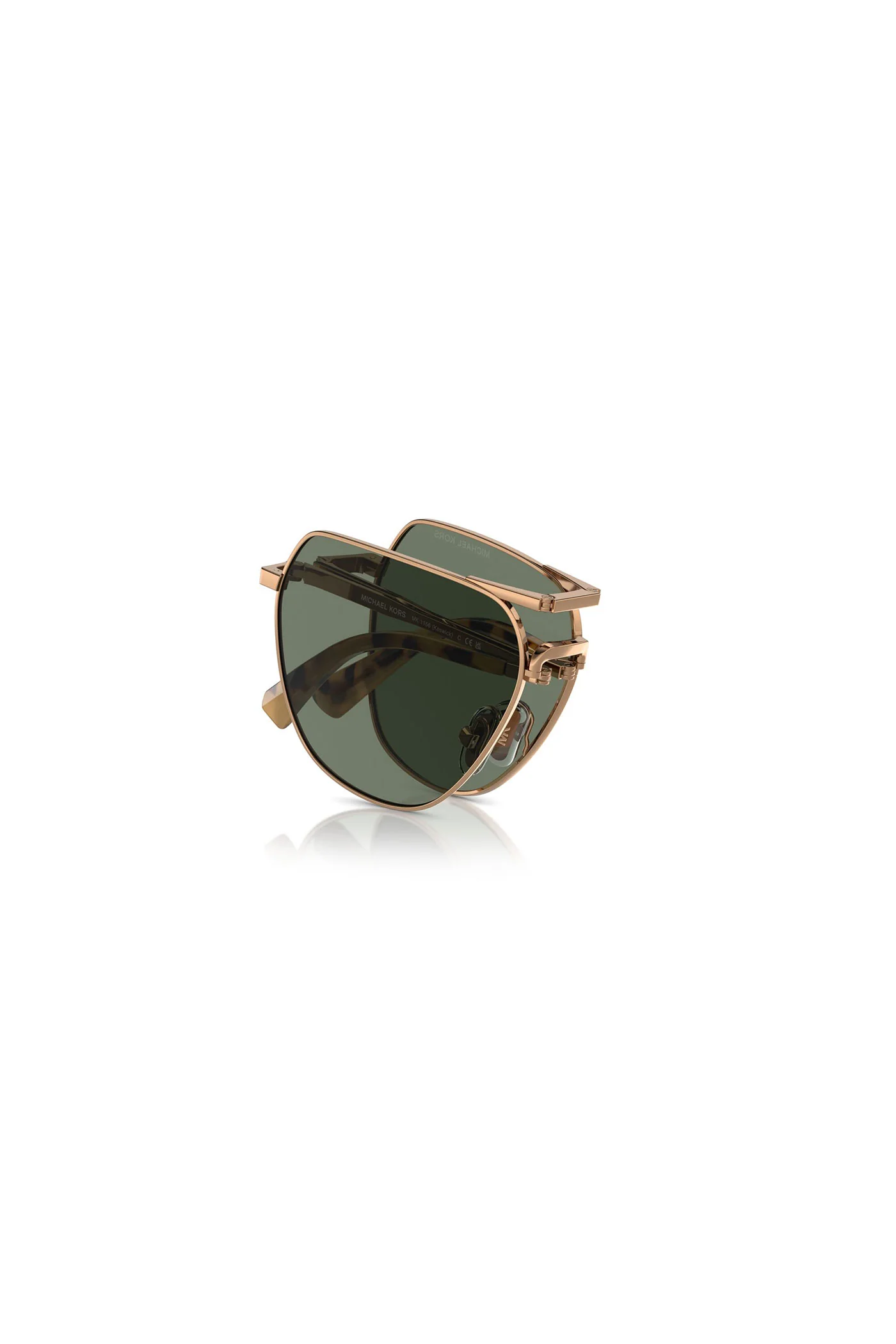 Keswick Foldable Aviator Sunglasses - Gold - Image 2