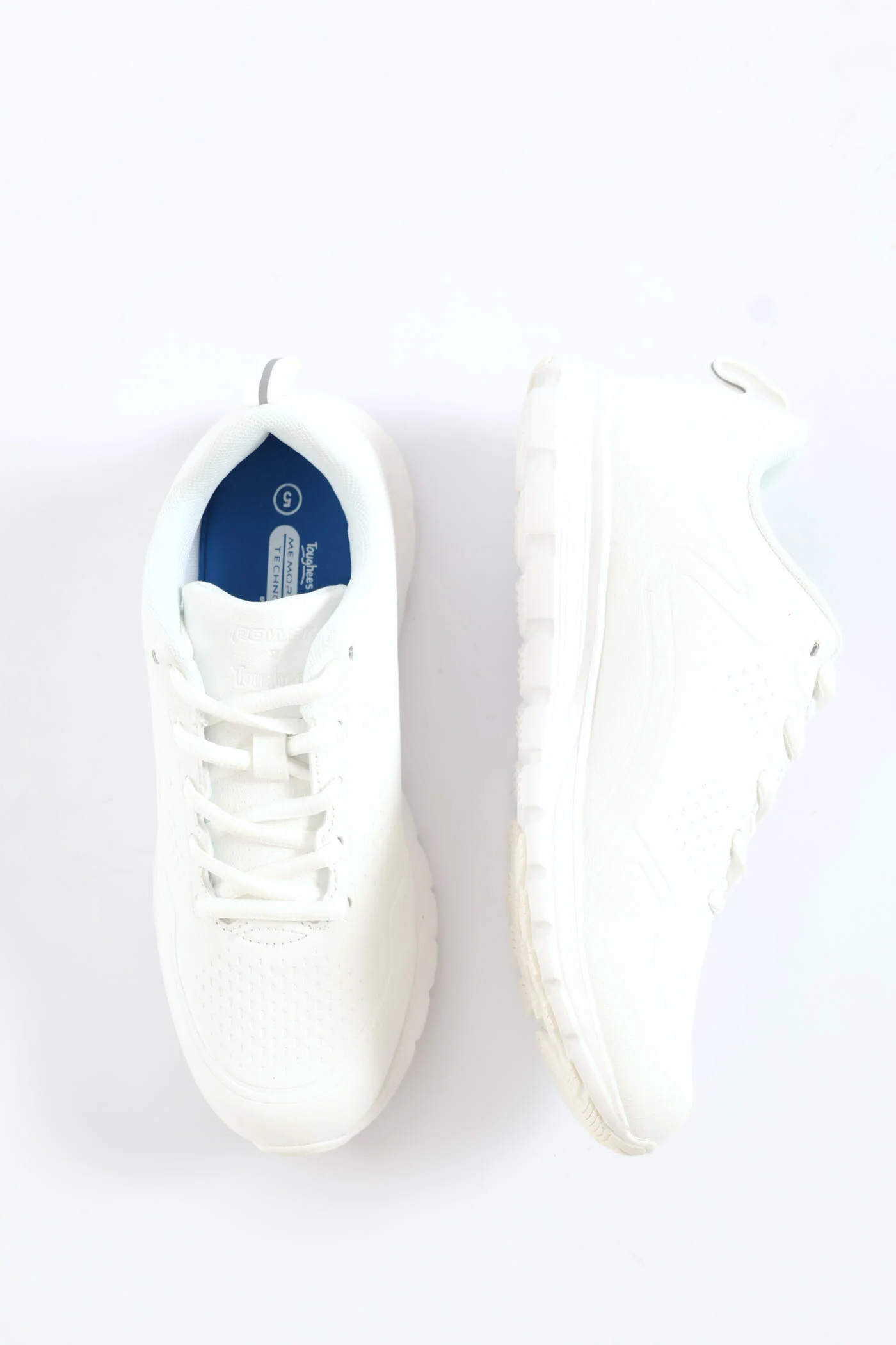 Kids Back To Shool Lace Up Trainer - White - Image 3