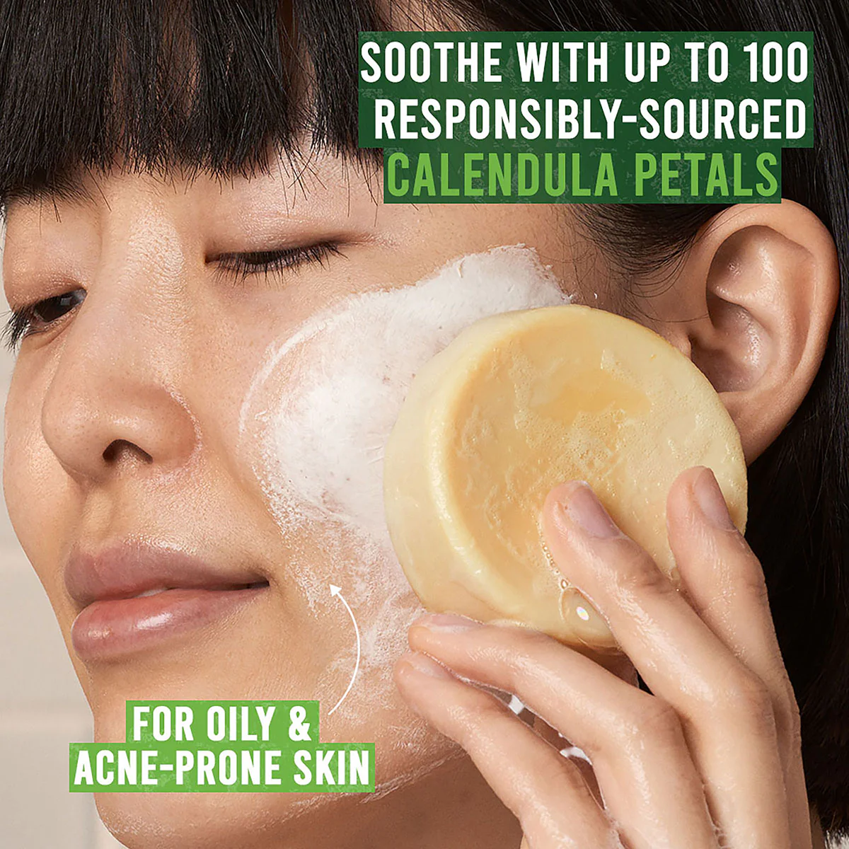 Calendula Calming & Soothing Concentrated Facial Cleansing Bar 100g - Image 4