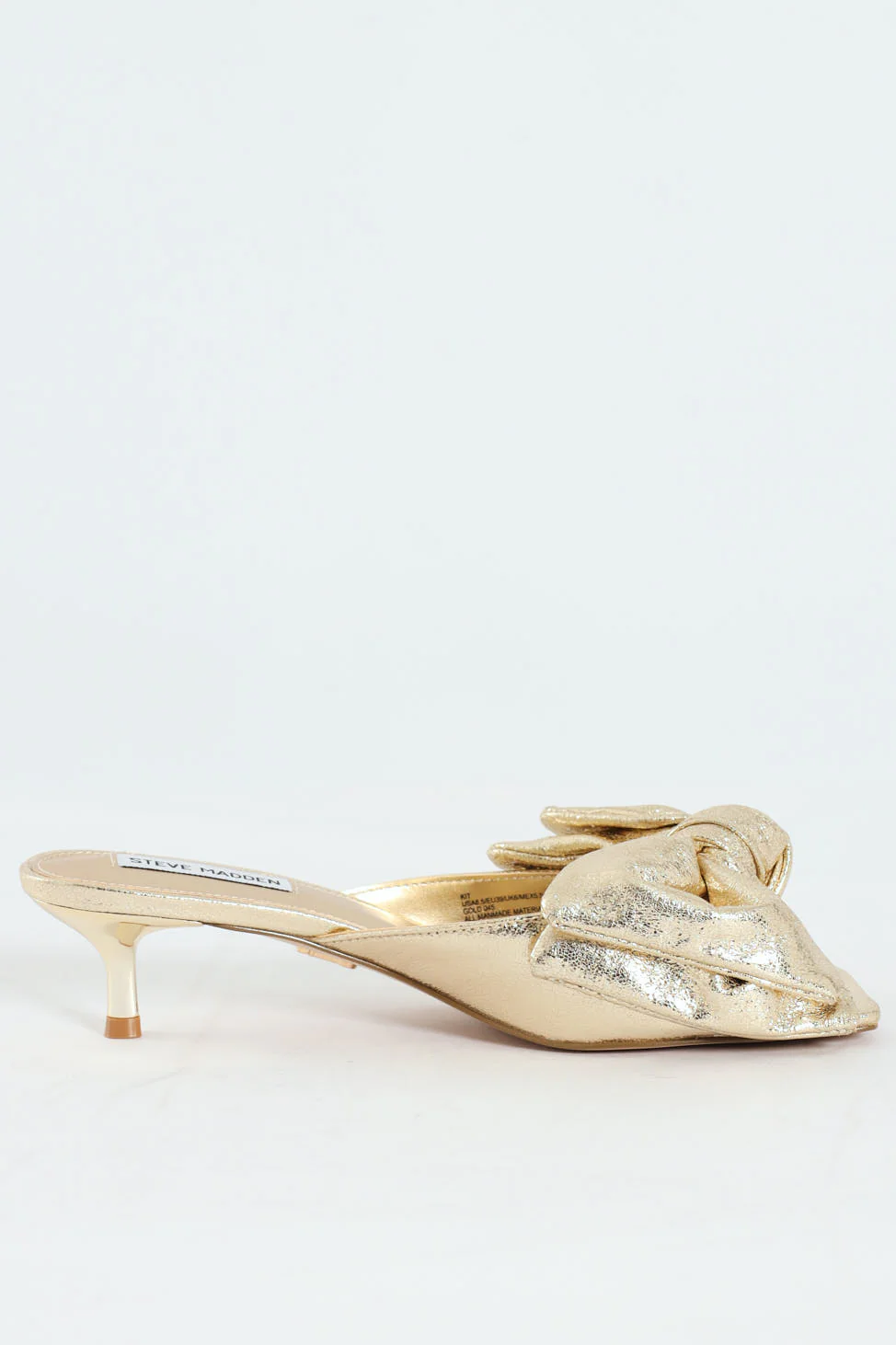 Kit Slip On Bow Mule Kitten Heel - Gold - Image 3