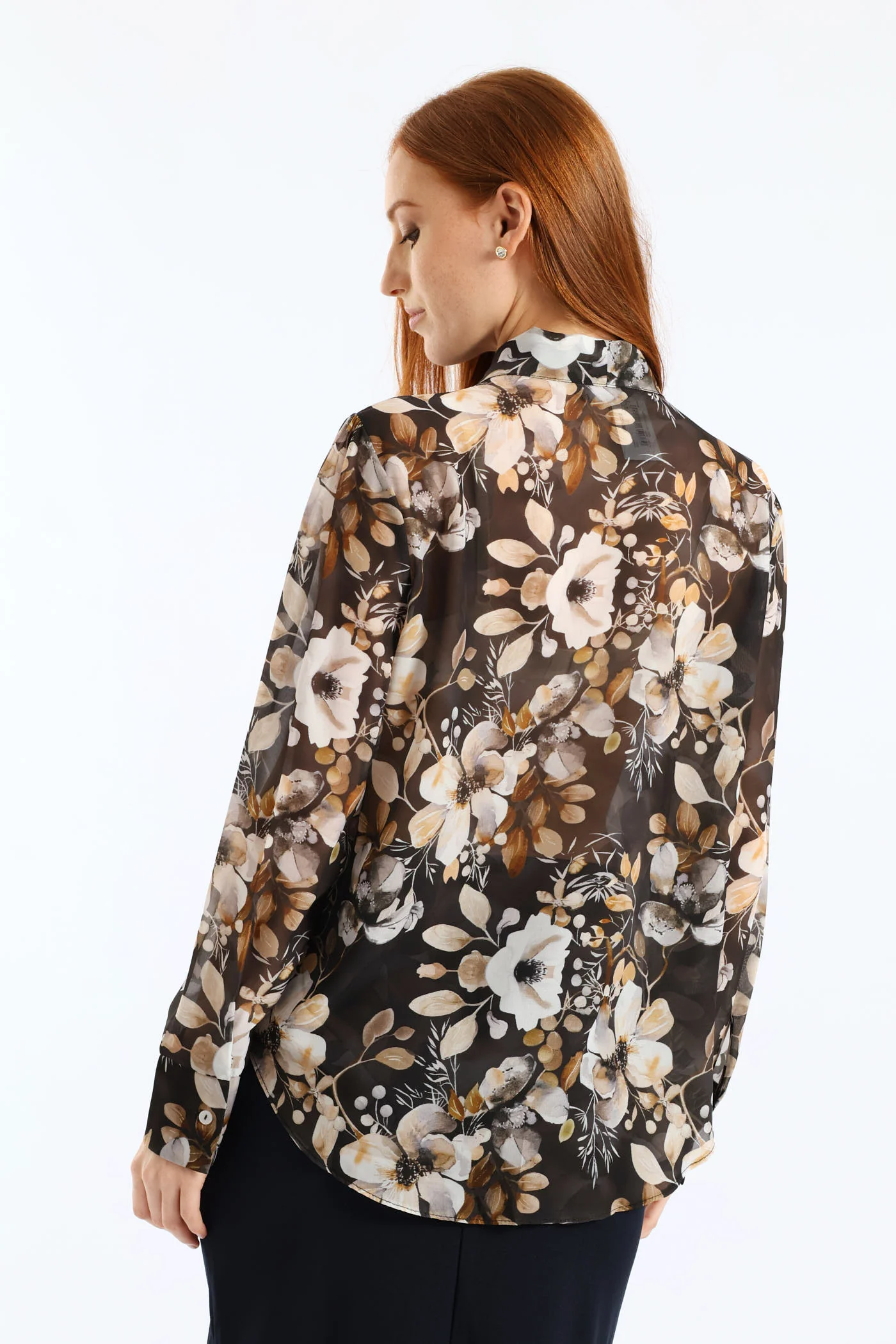 Kitty Bow Dark Romantic Blouse - Black - Image 6