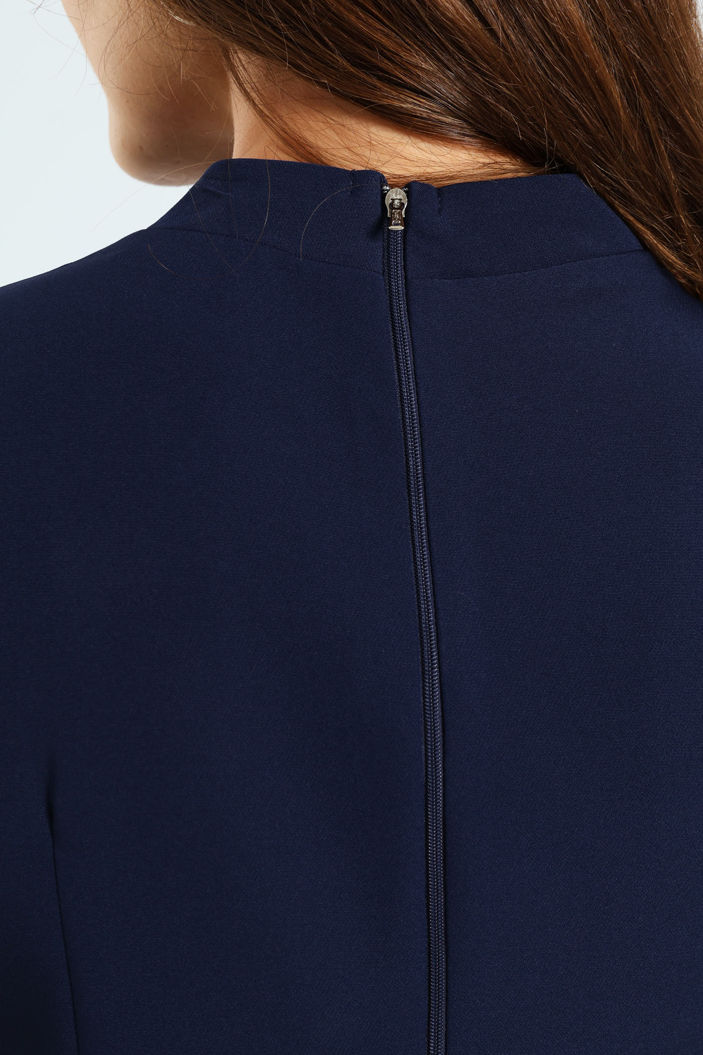 Kitty Bow Pencil Dress - Navy - Image 6