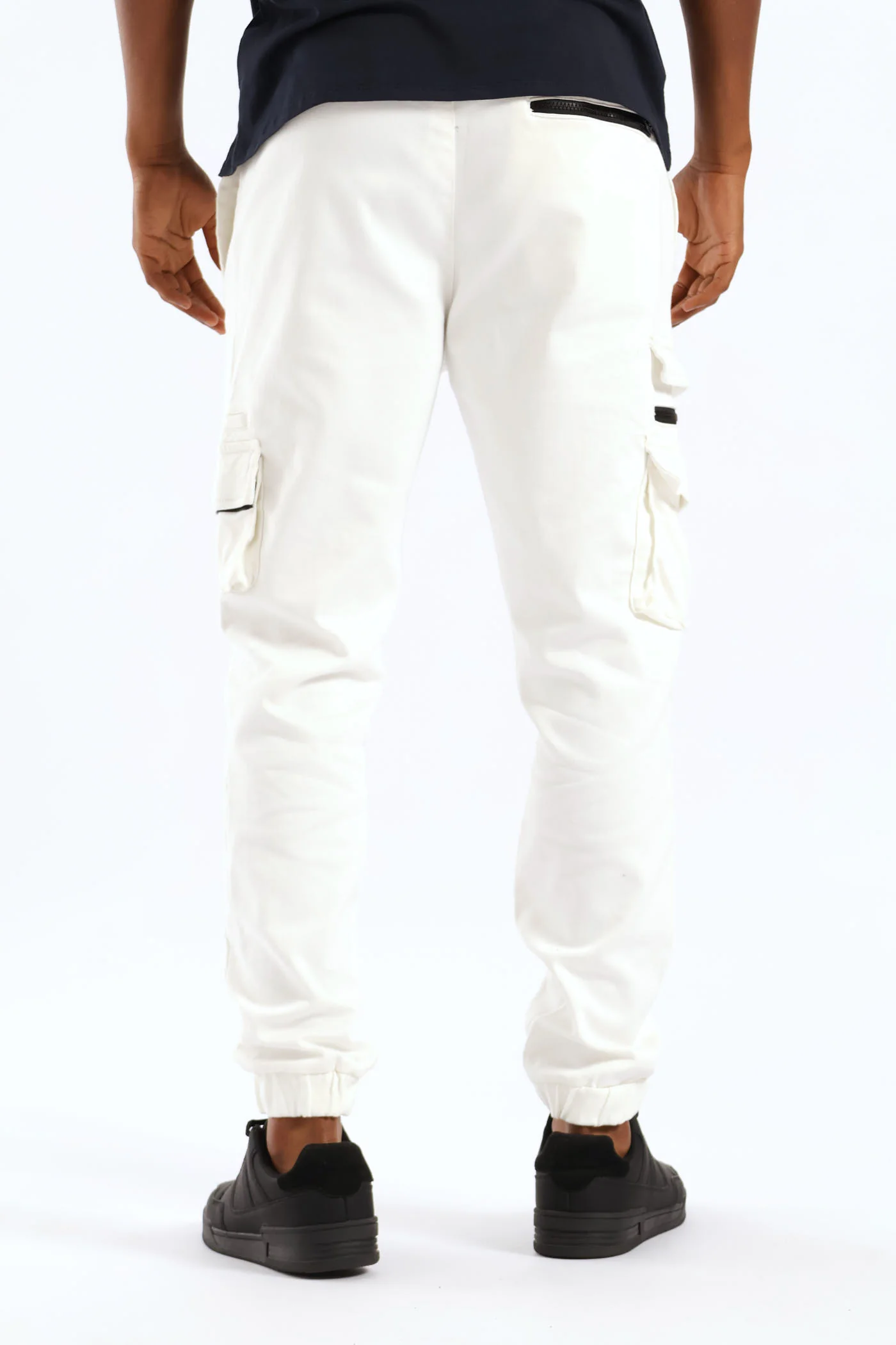 Knit Cargo Jogger - White - Image 3