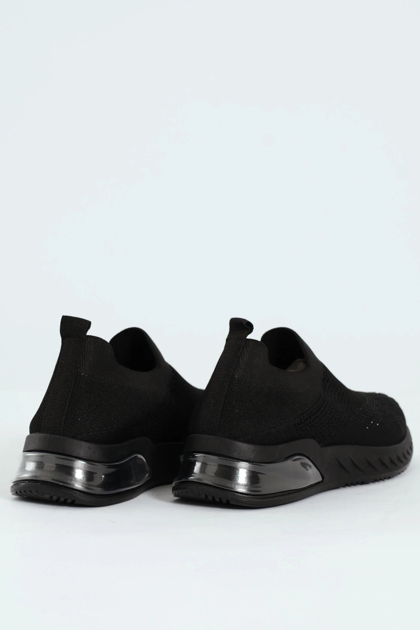 Knit Diamante Slip On Sneaker - Black - Image 4