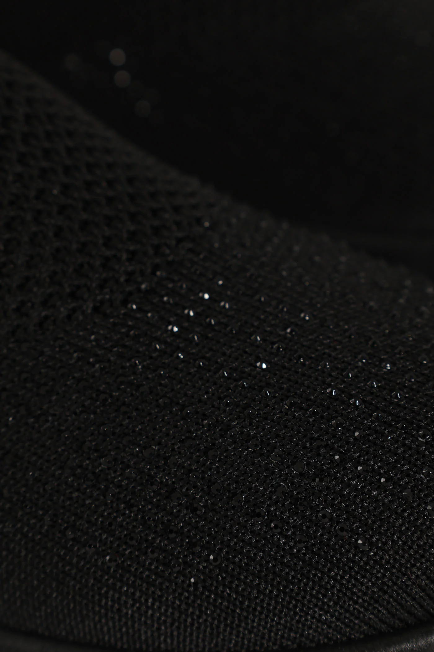 Knit Diamante Slip On Sneaker - Black - Image 7