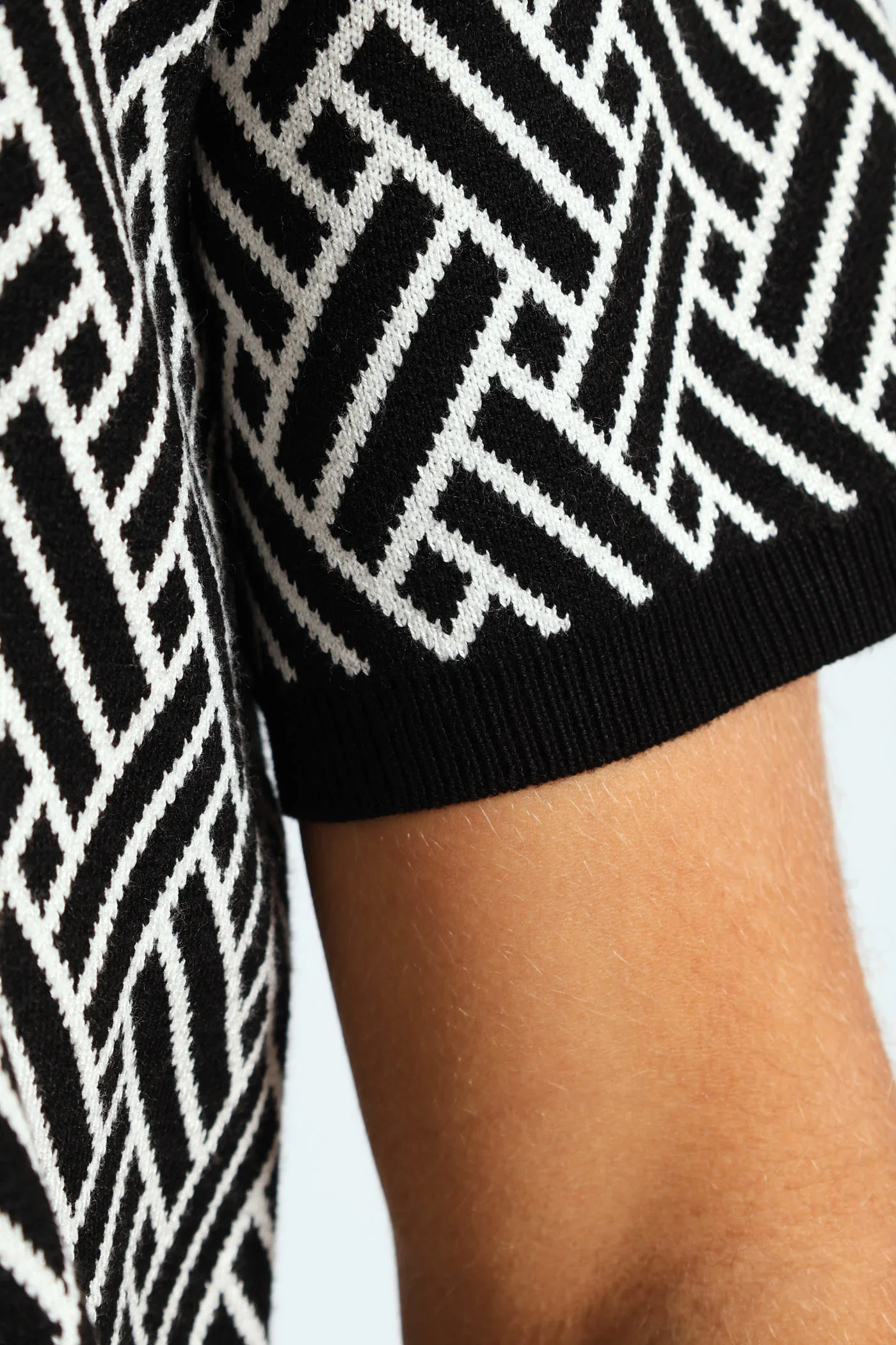 Knit Monochrome Golfer - Black/White - Image 4