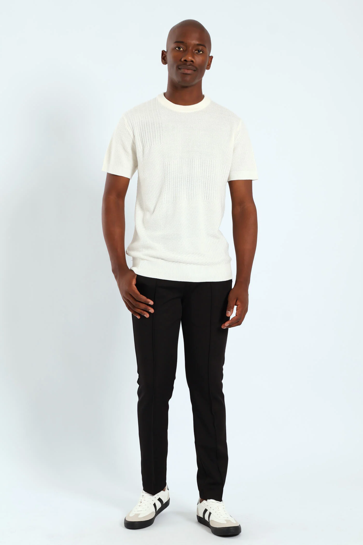 Knit Patch Tee - Cream - Image 2
