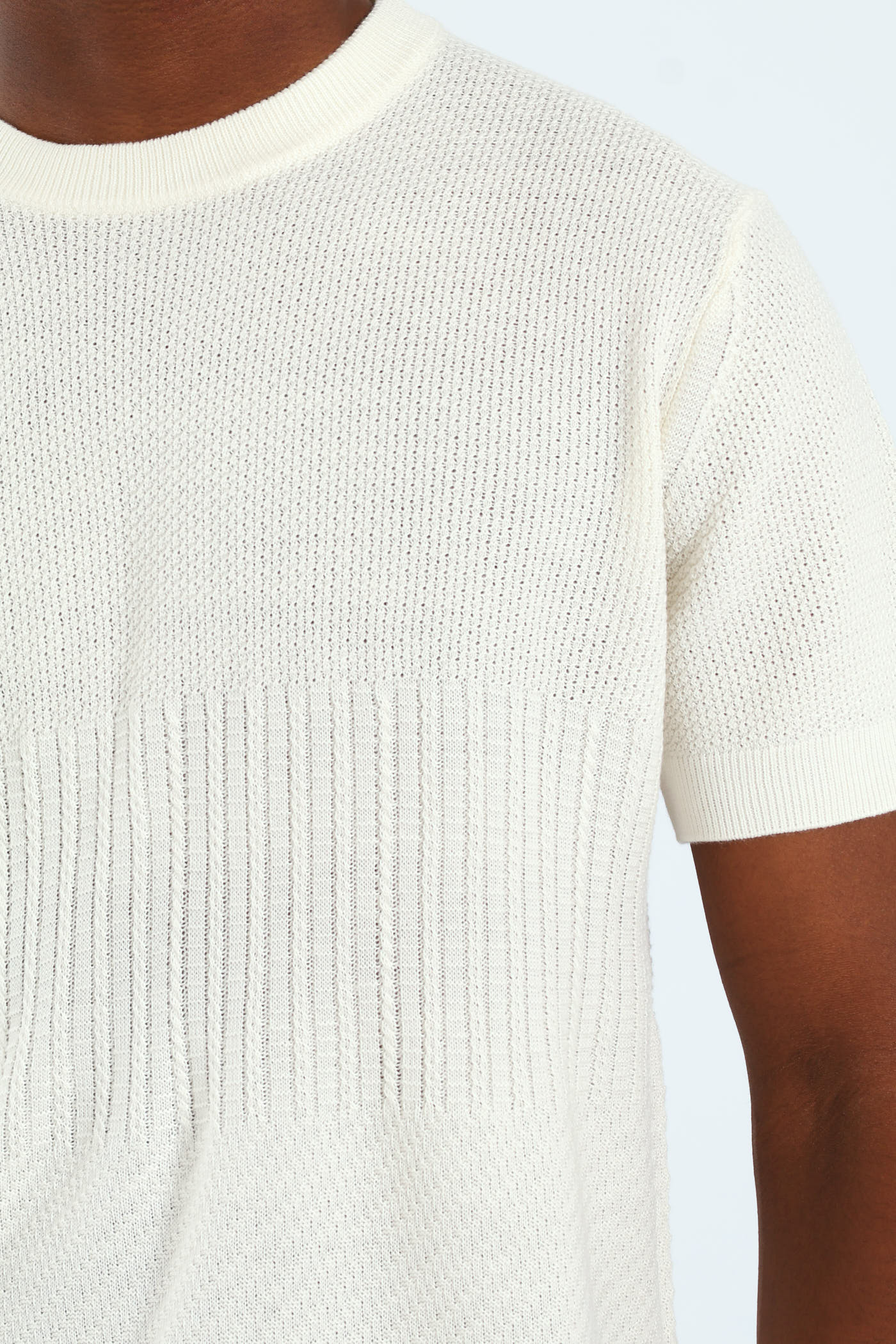 Knit Patch Tee - Cream - Image 3
