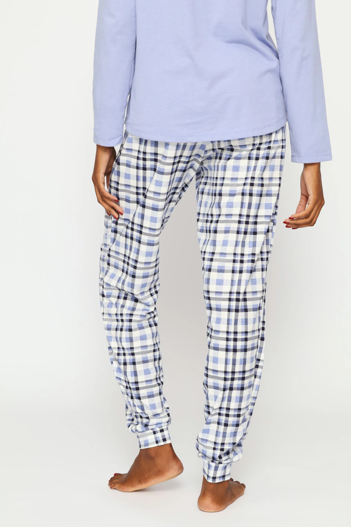 Knit Print Jogger - Purple - Image 4
