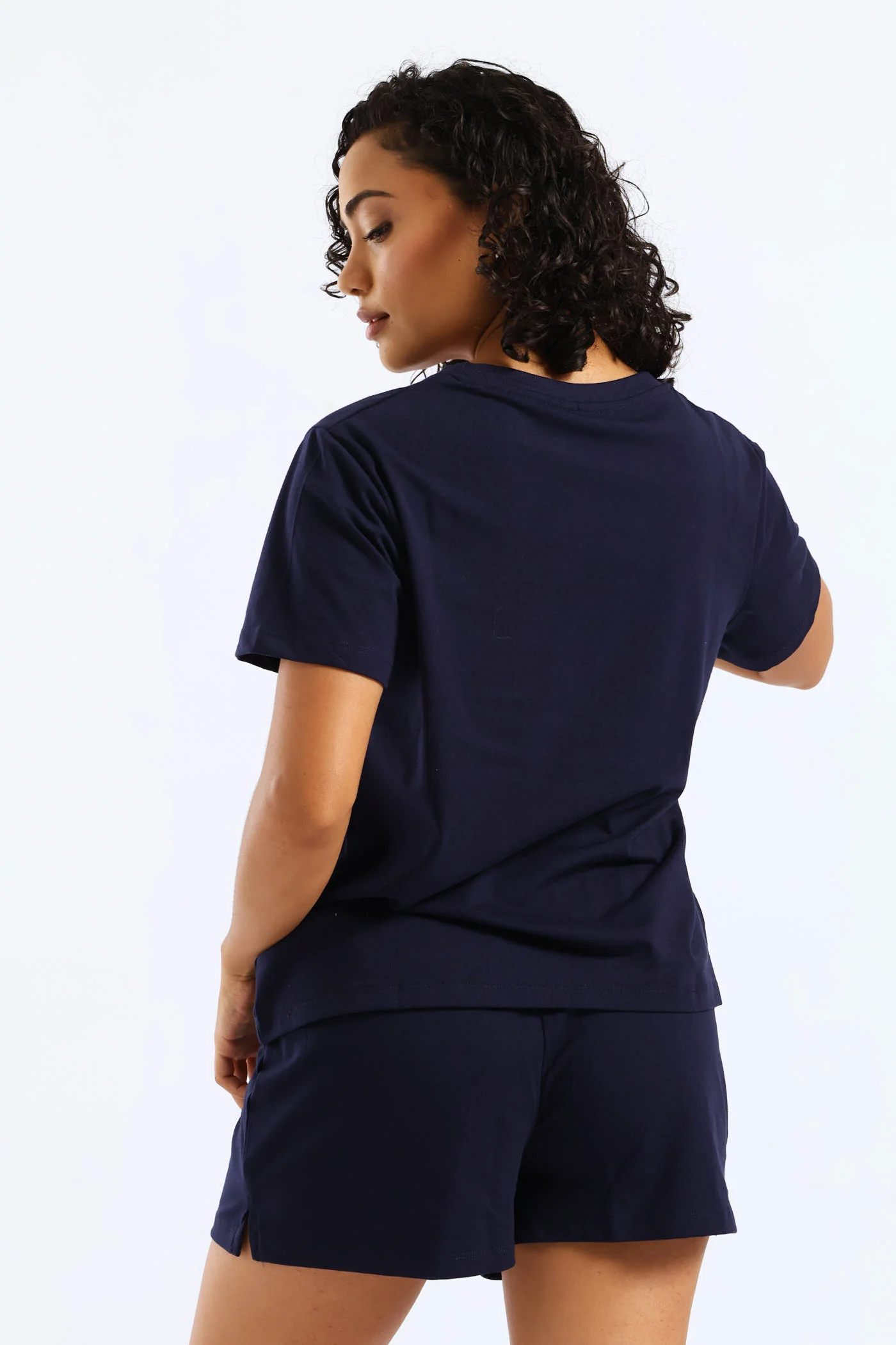 Knit Short Sleep Set - Navy - Image 2