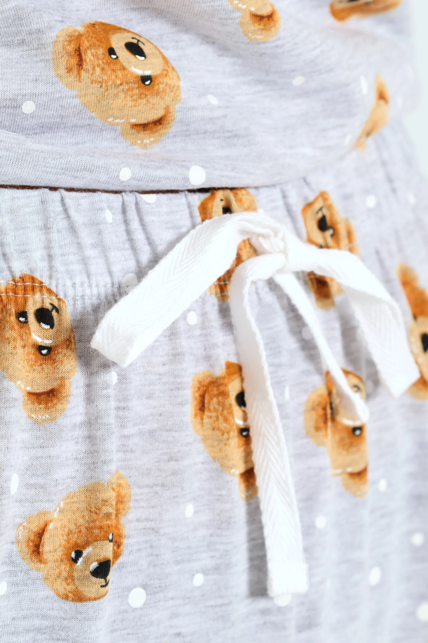 Knit Teddy Jogger - Grey Melange - Image 3