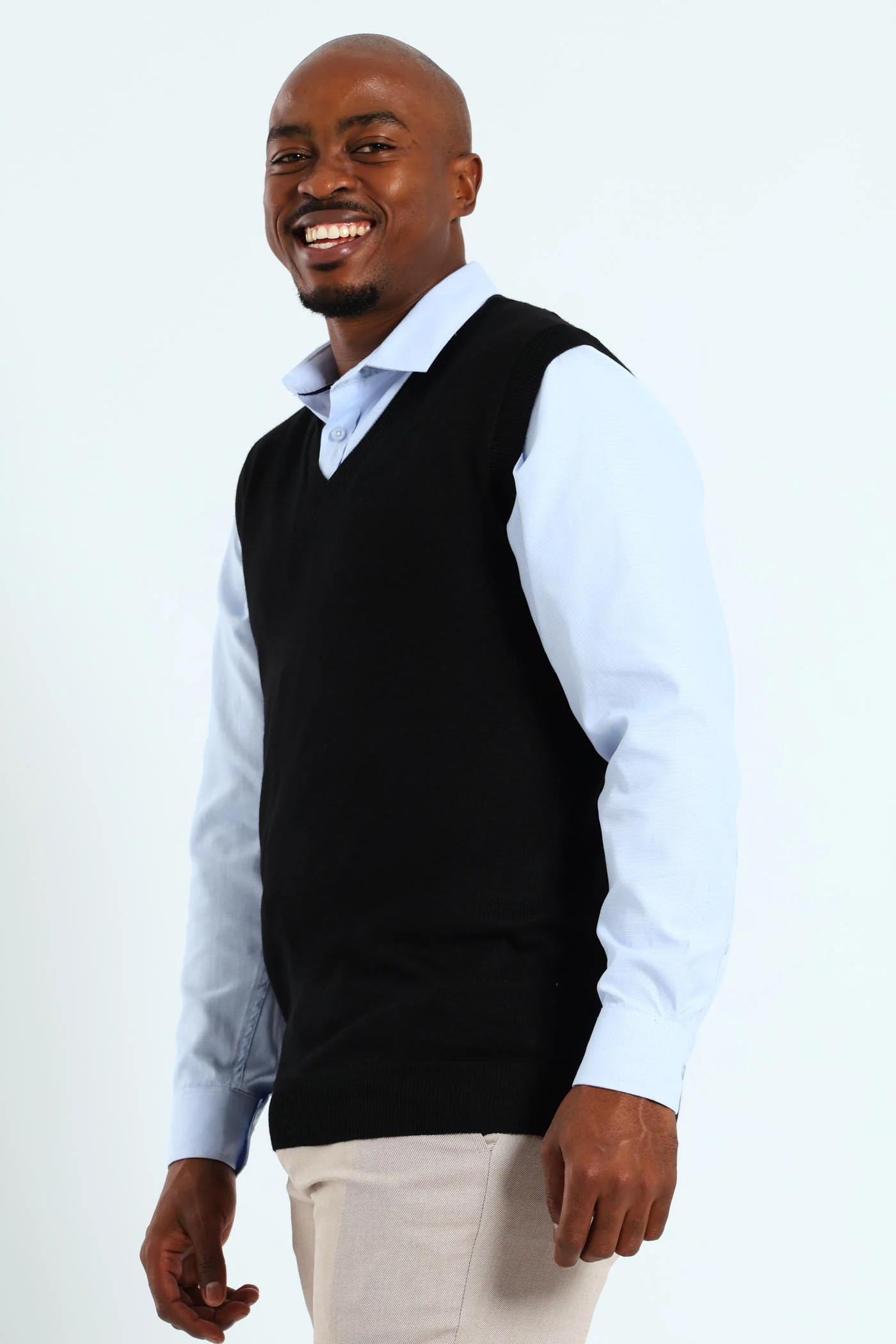 Knit Vest - Black - Image 2