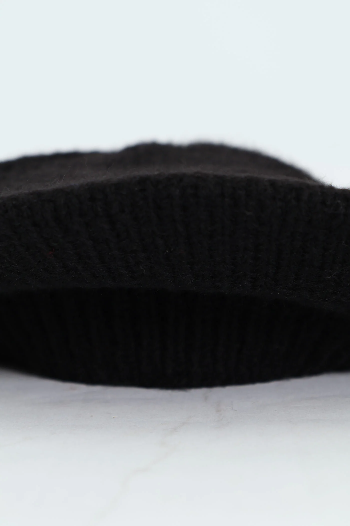 Knitted Beret - Black - Image 3