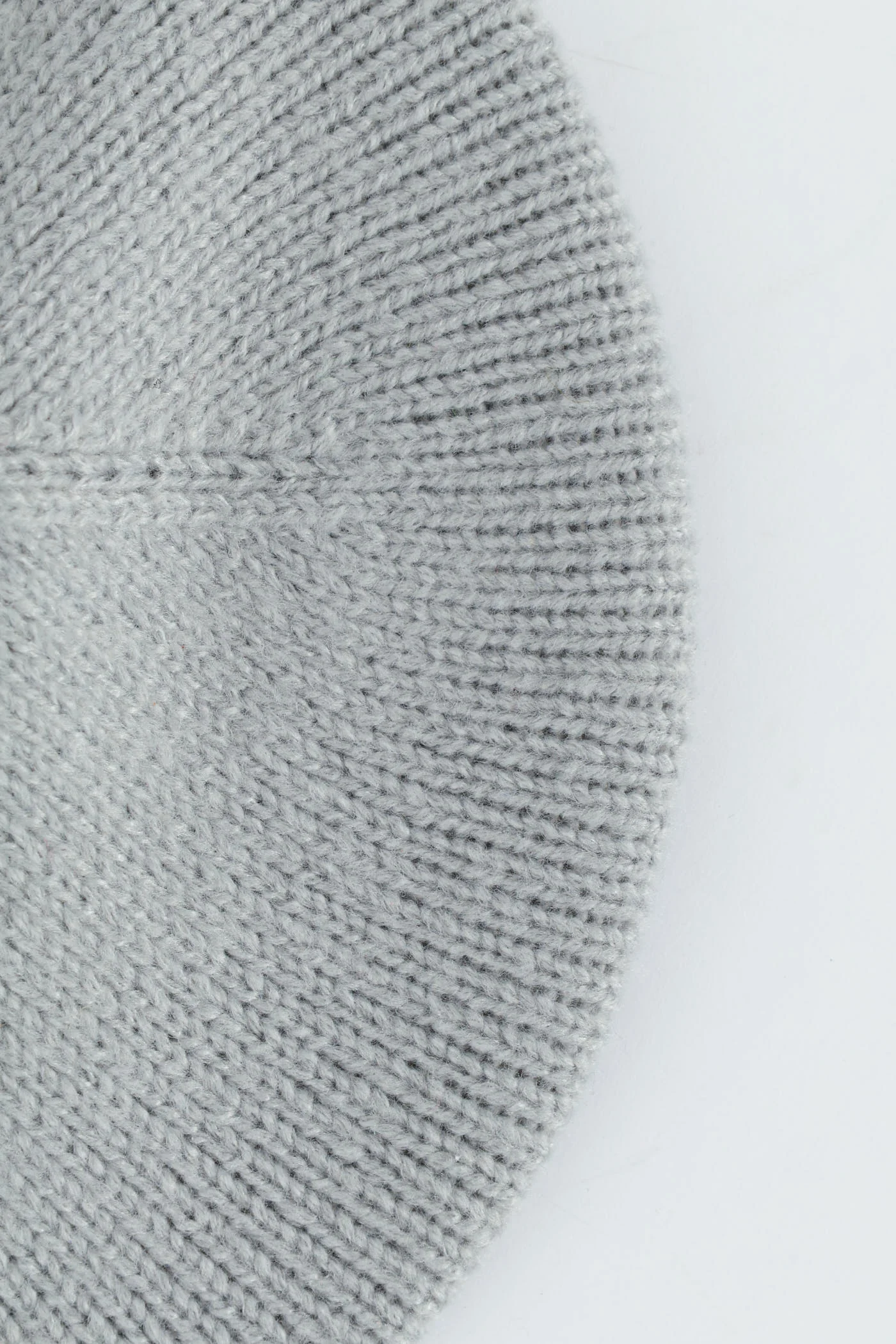 Knitted Beret - Light Grey - Image 2