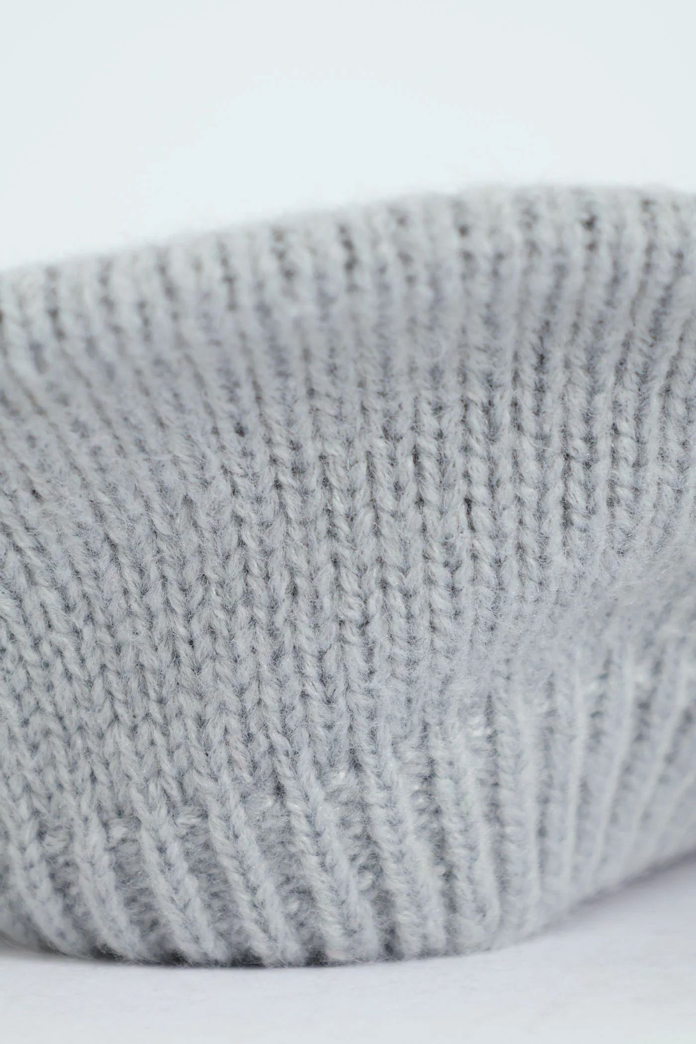 Knitted Beret - Light Grey - Image 3