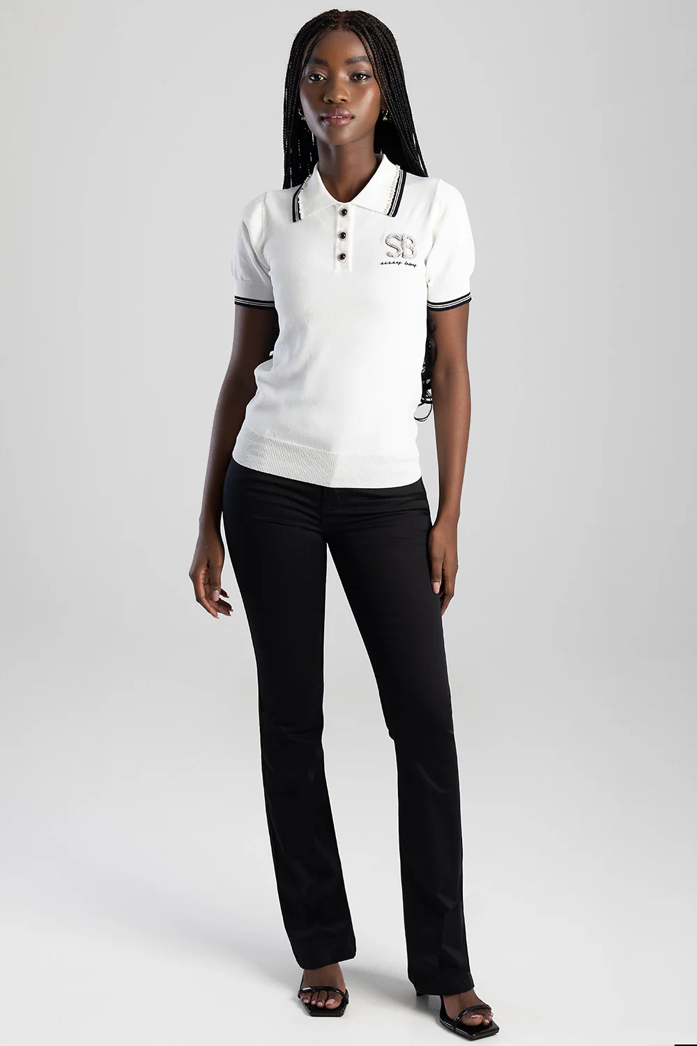 Knitted Golfer - Off White - Image 7